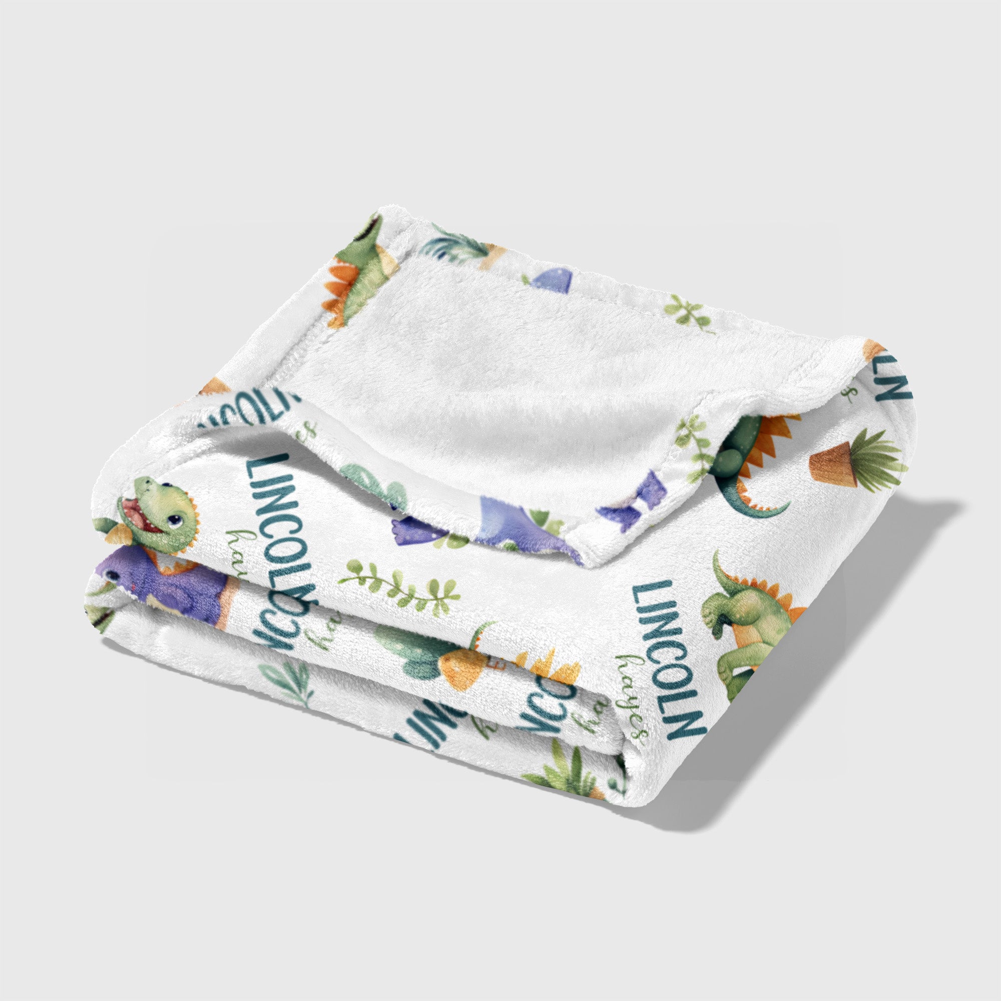 Personalized Blanket in Dinosaur Boy