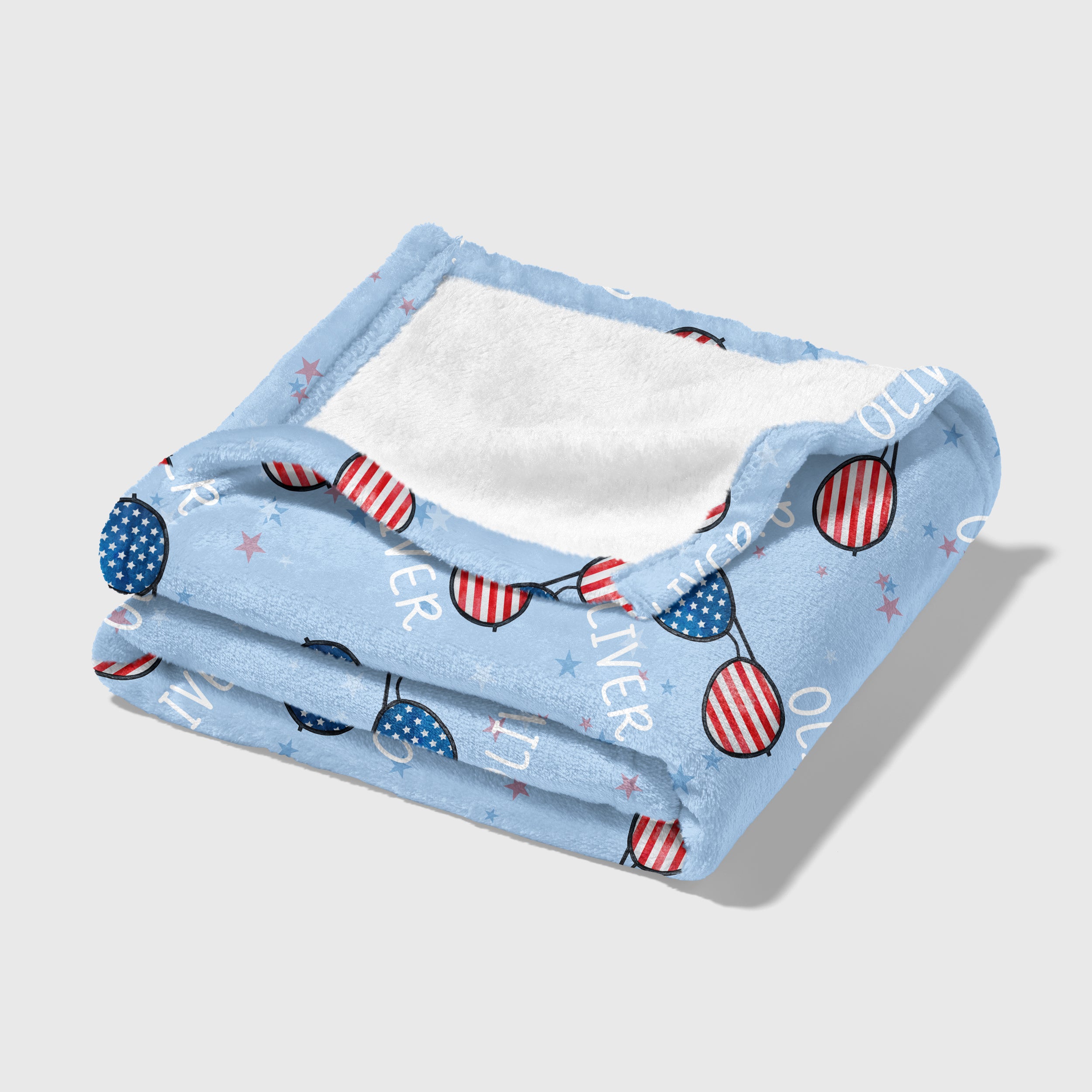 Personalized Blanket in Patriotic