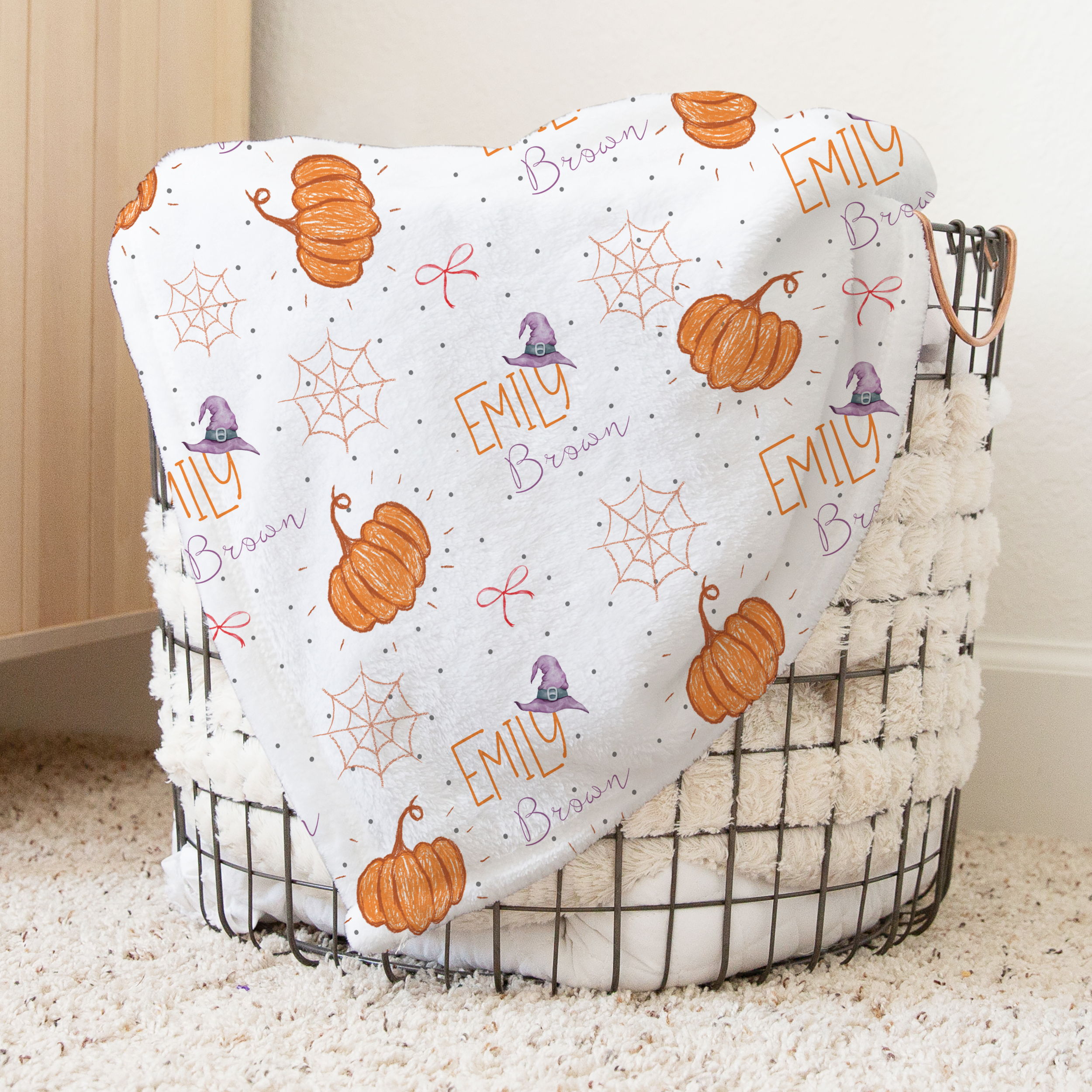 Little Pumpkin Personalized Kids Minky Blanket