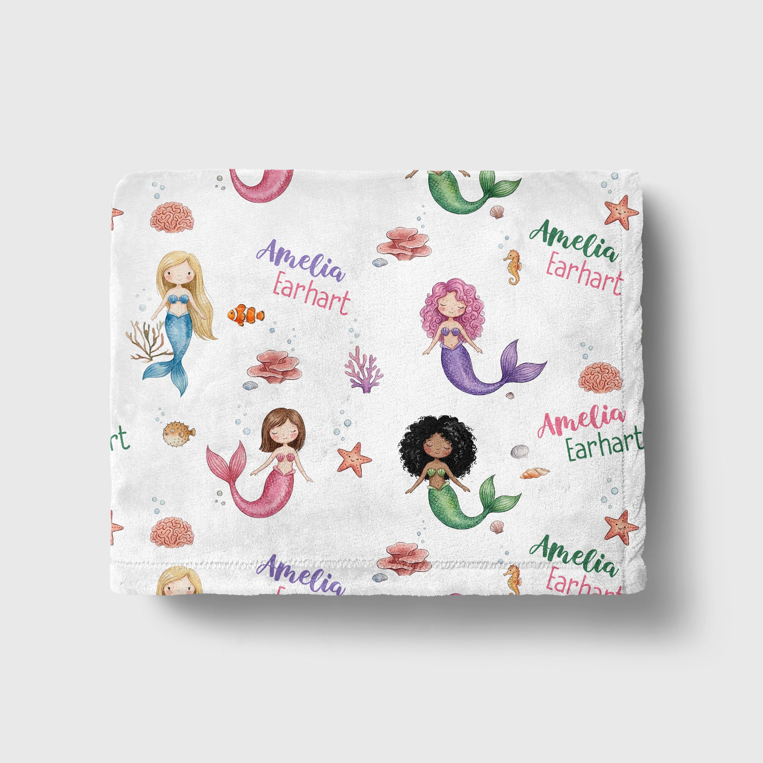 Personalized Blanket in Little Mermaid