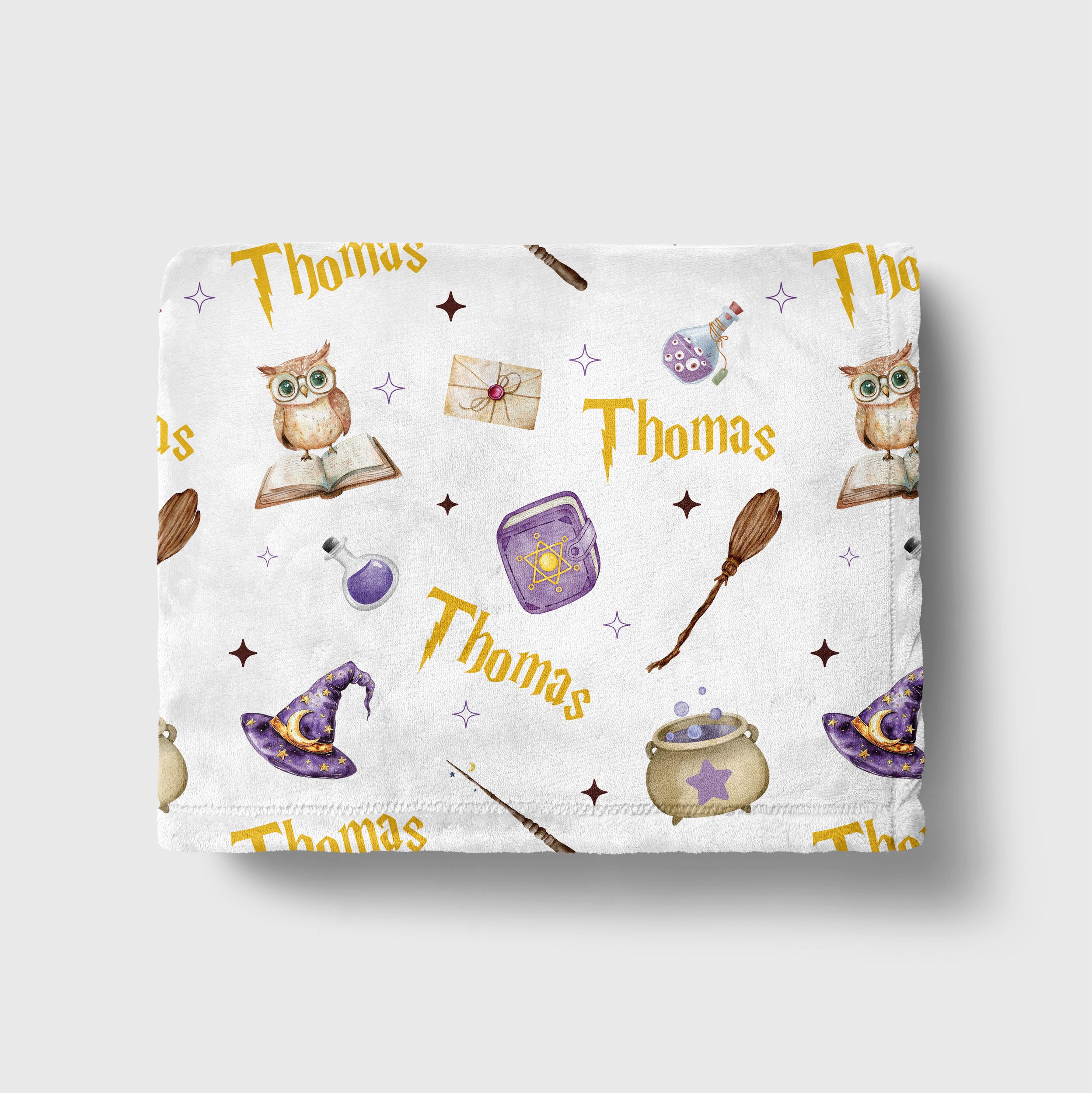 Personalized Blanket in Wizard School