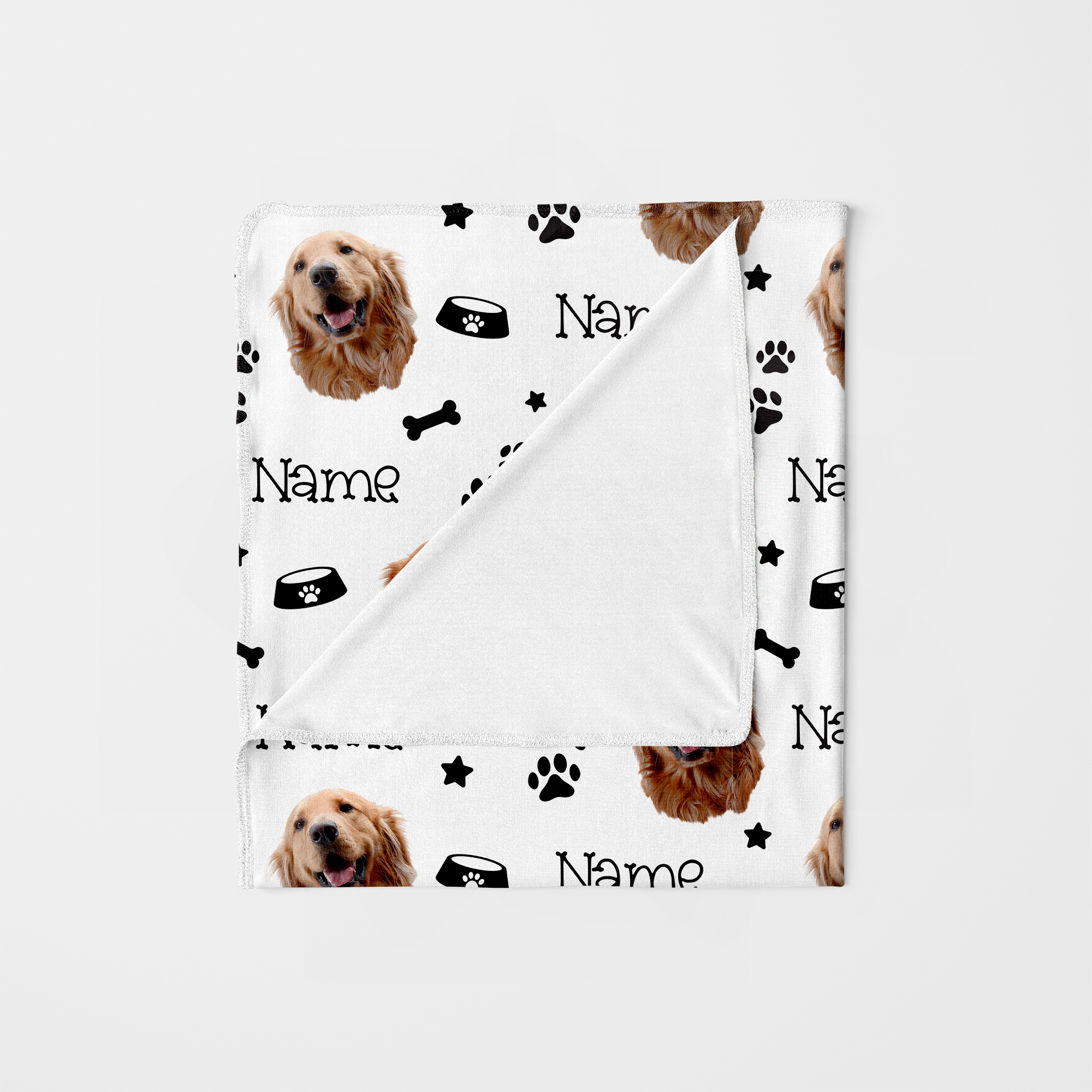 Personalized Swaddle in Custom Dog Portrait