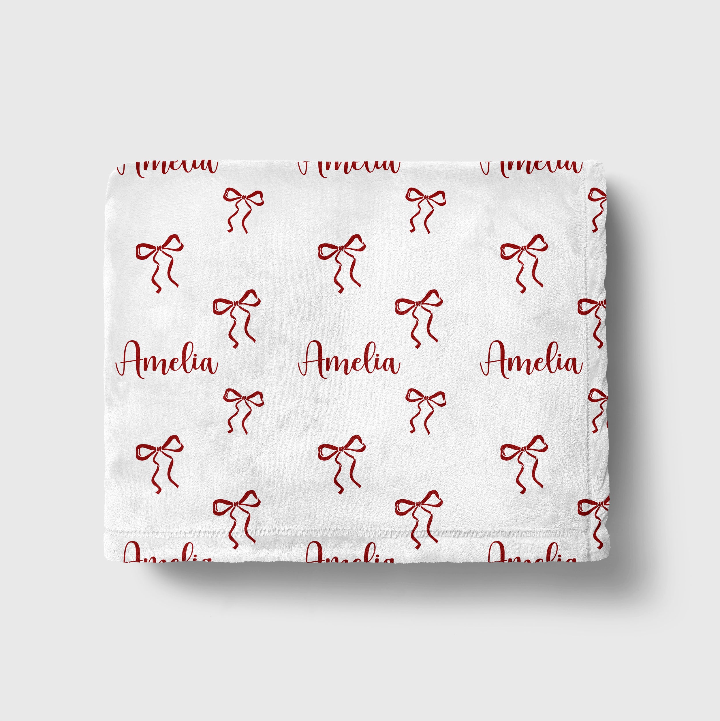 Personalized Blanket in Coquette Ribbon