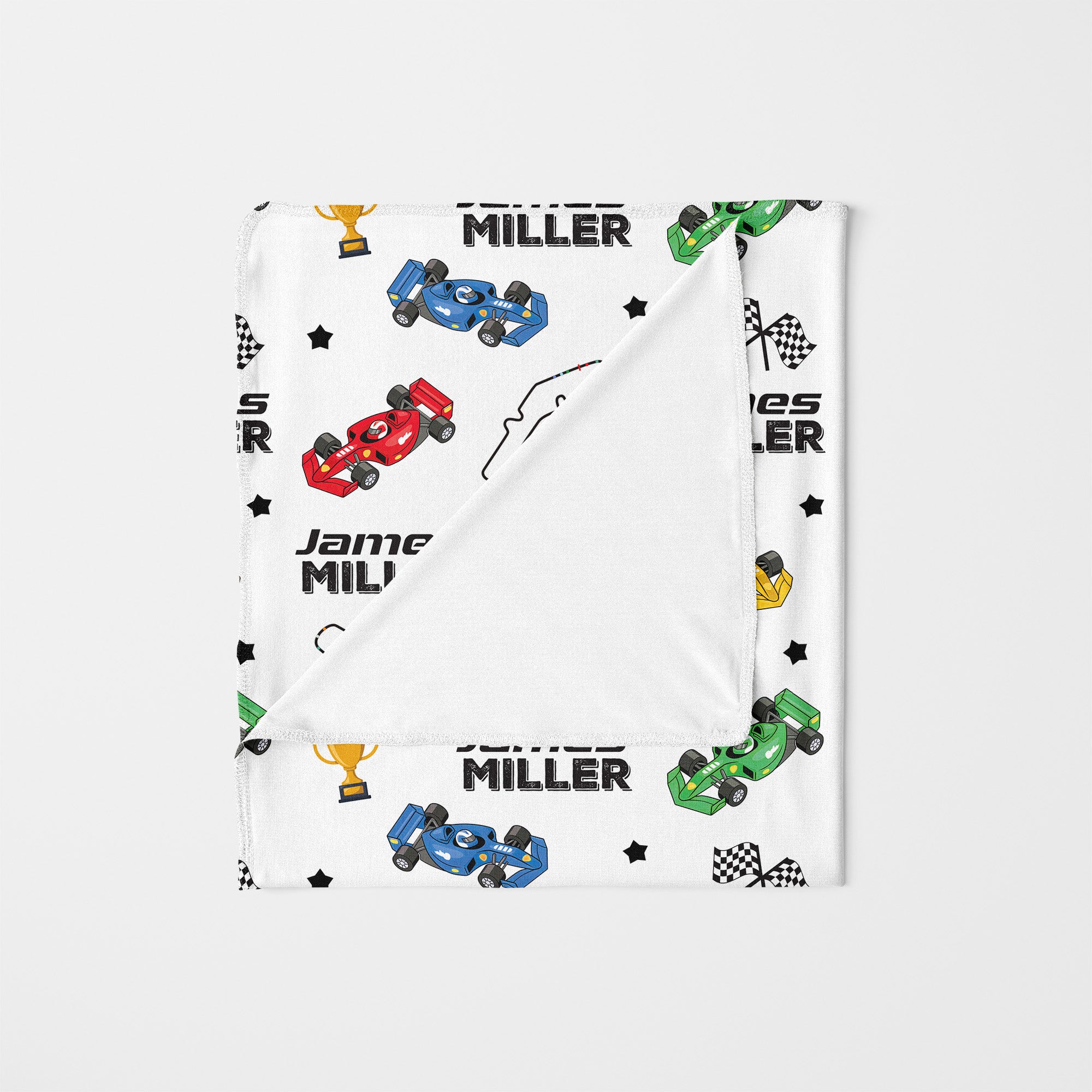 Personalized Swaddle in Pit Crew