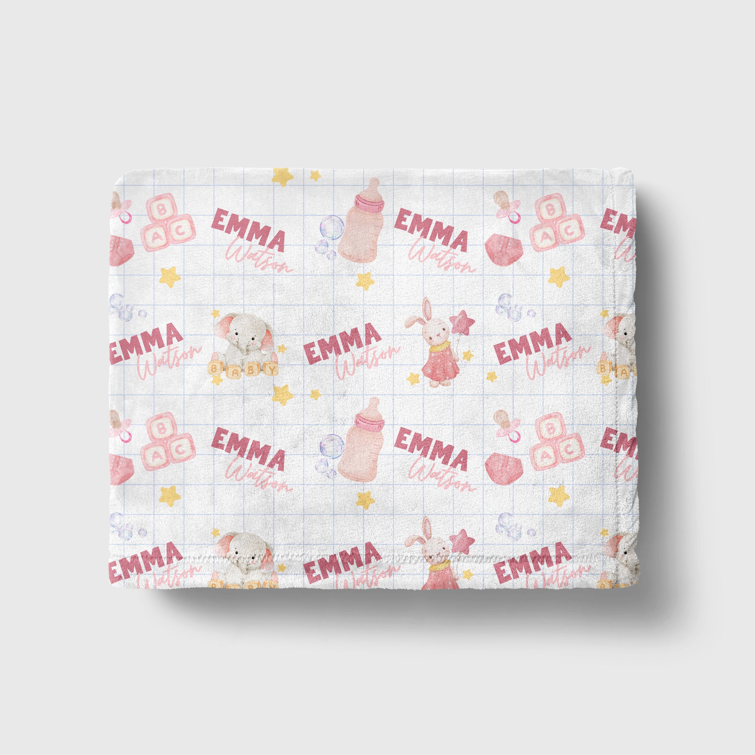 Personalized Blanket in Pink Milk Drunk