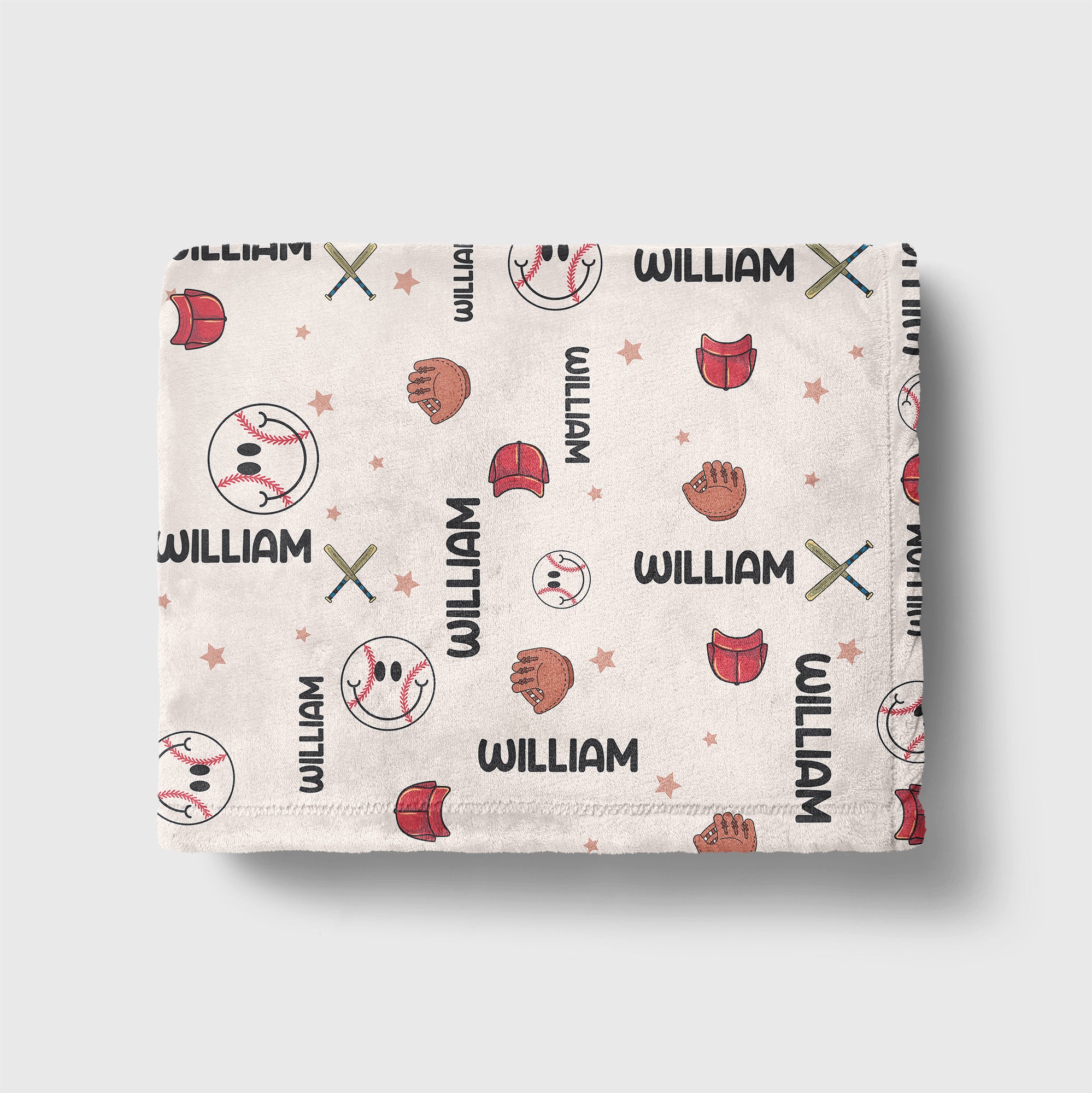Personalized Blanket in Baseball