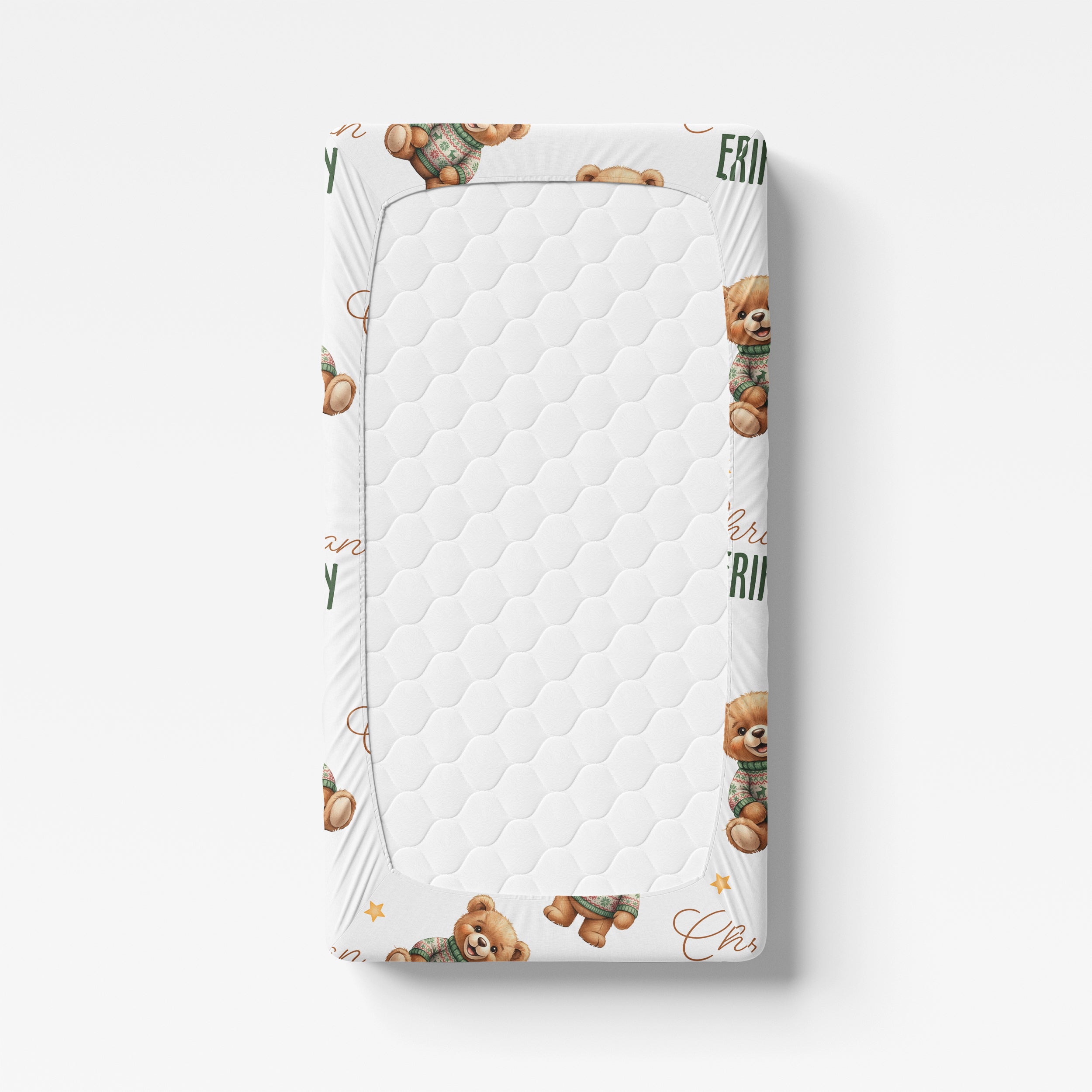 Personalized Crib Sheet in Cozy Bear