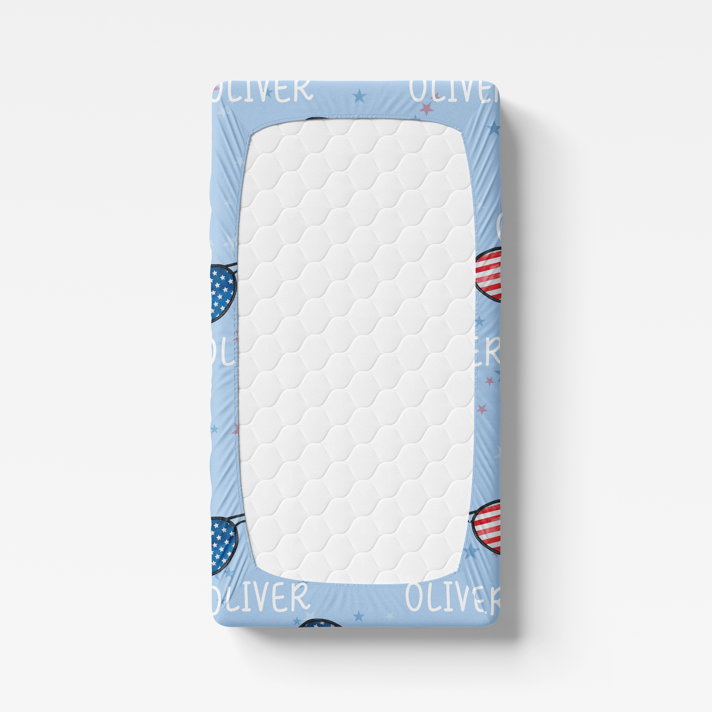 Personalized Crib Sheet in Patriotic
