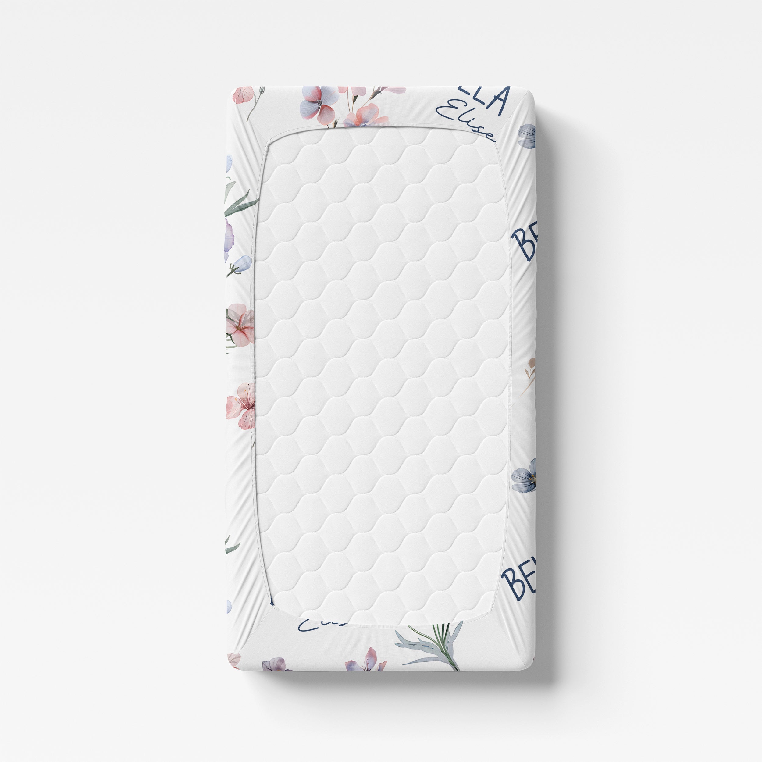 Personalized Crib Sheet in Pretty Wildflower