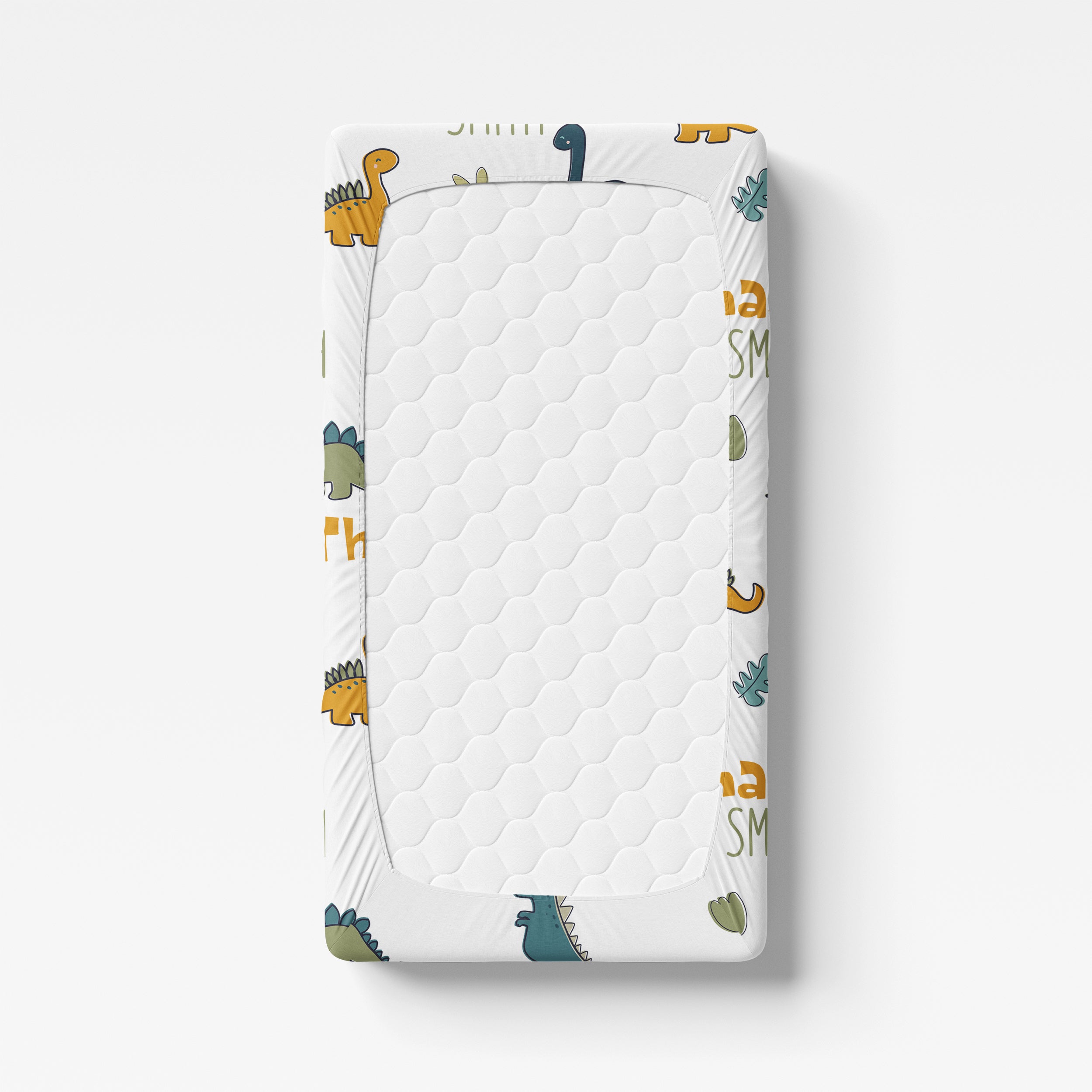 Personalized Crib Sheet in Mini Dinosaur