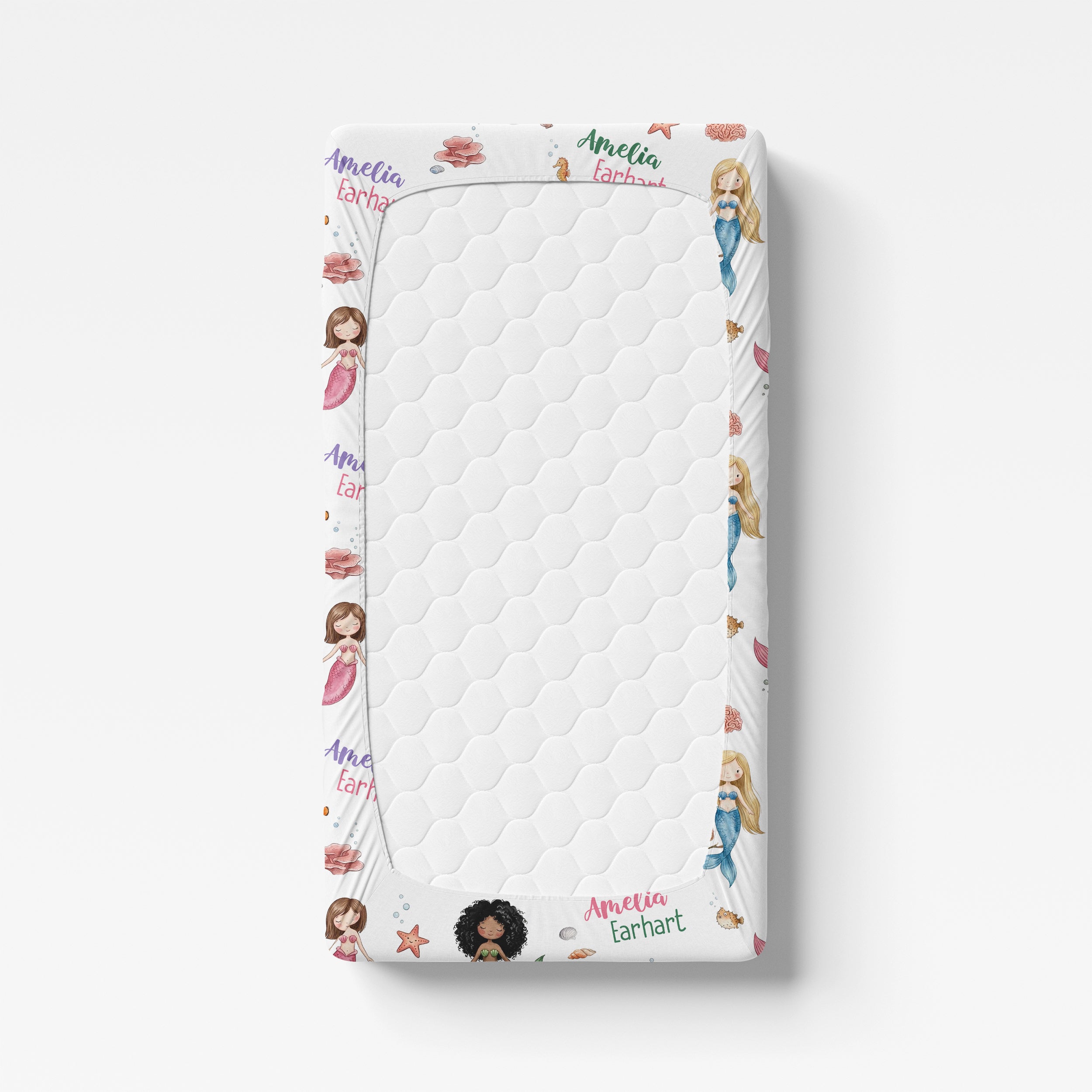Personalized Crib Sheet in Little Mermaid