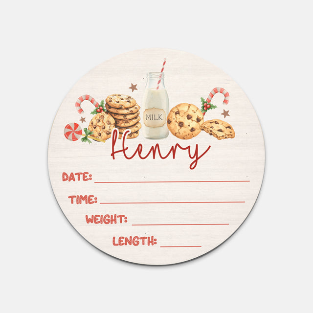 Birth Stats Sign in Sweet Cookie