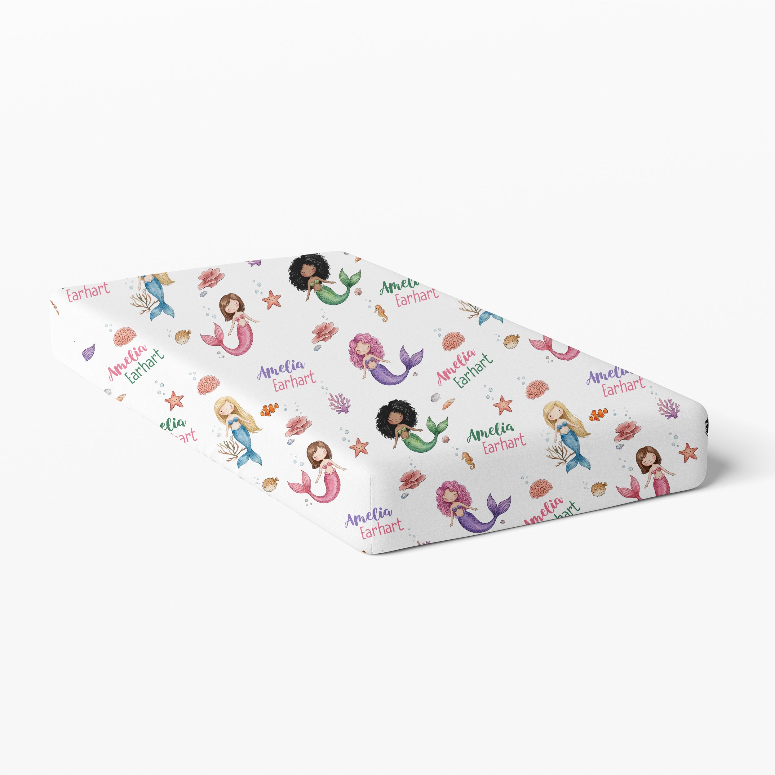 Personalized Crib Sheet in Little Mermaid
