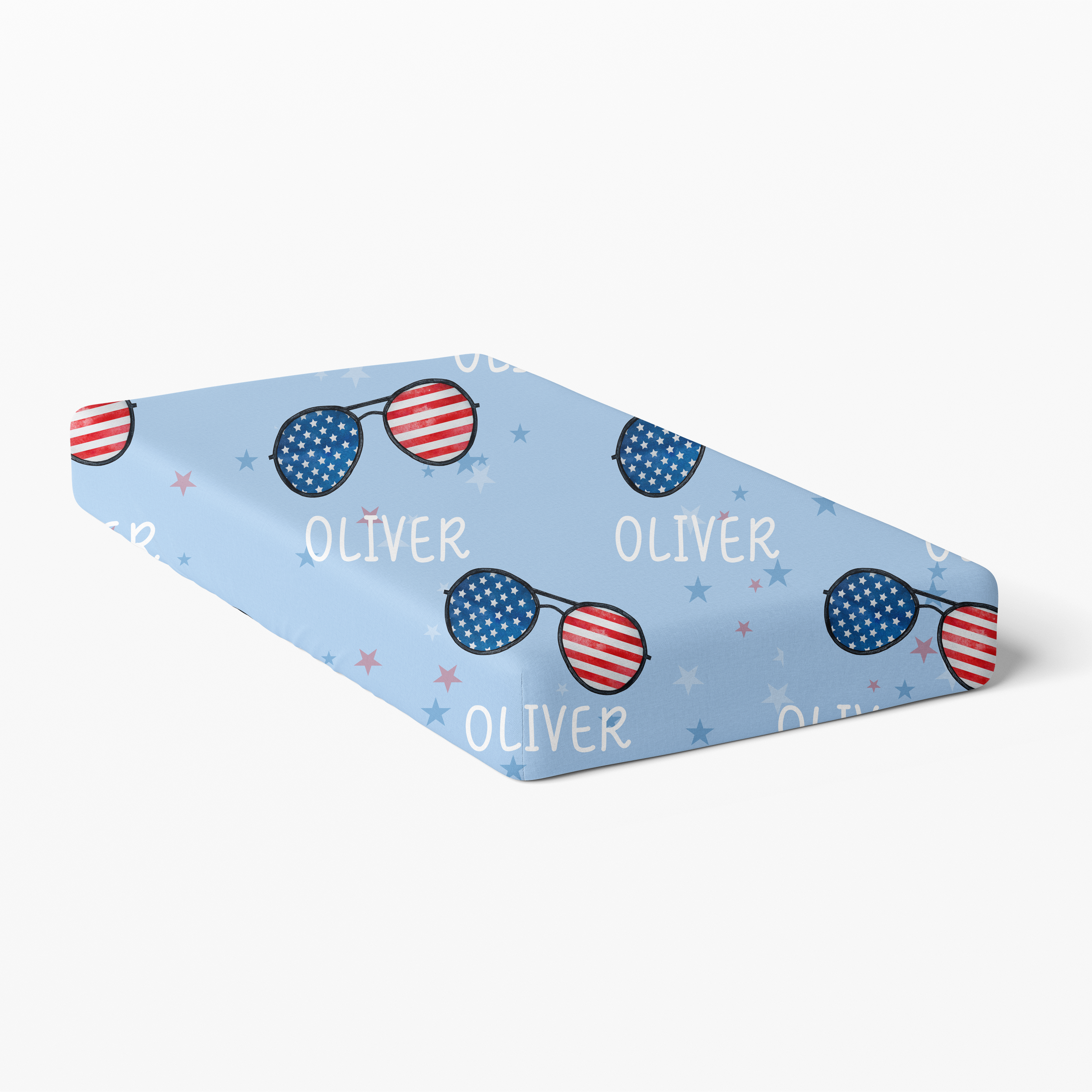 Personalized Crib Sheet in Patriotic