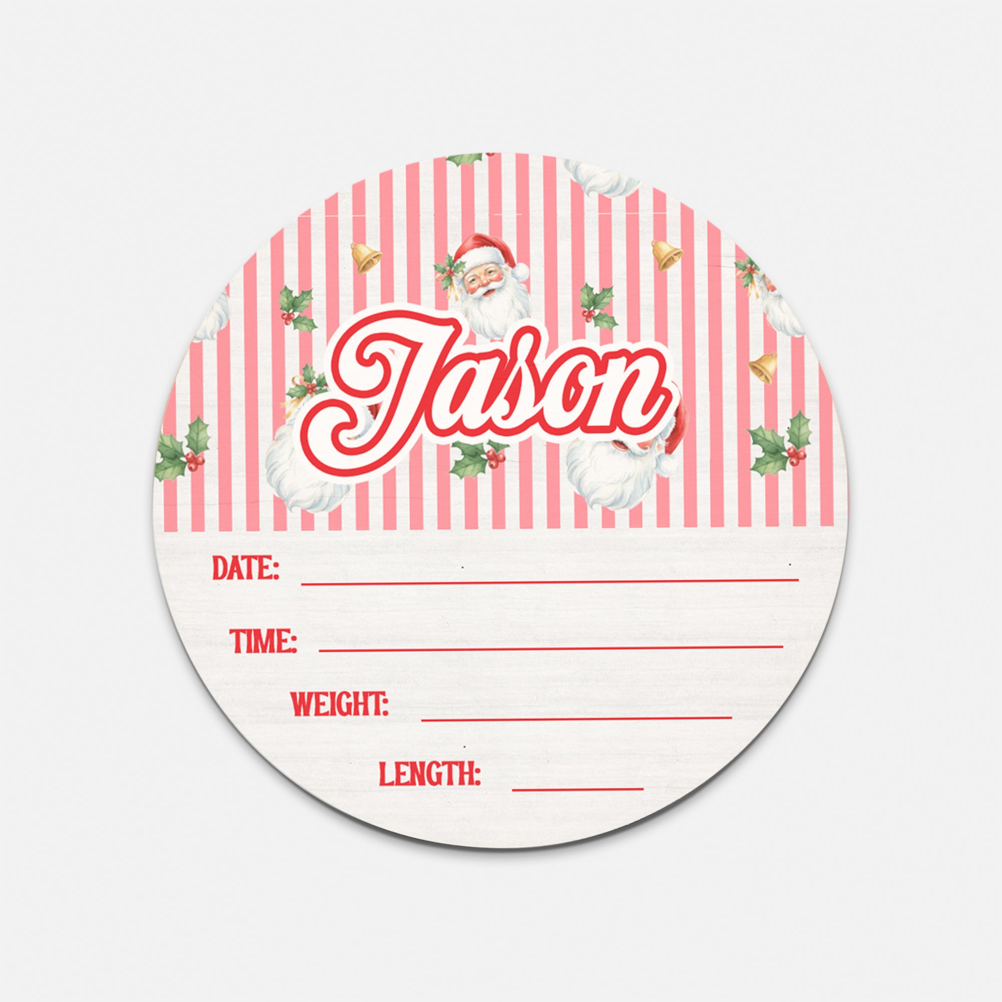 Personalized Wood Sign in Santa Baby