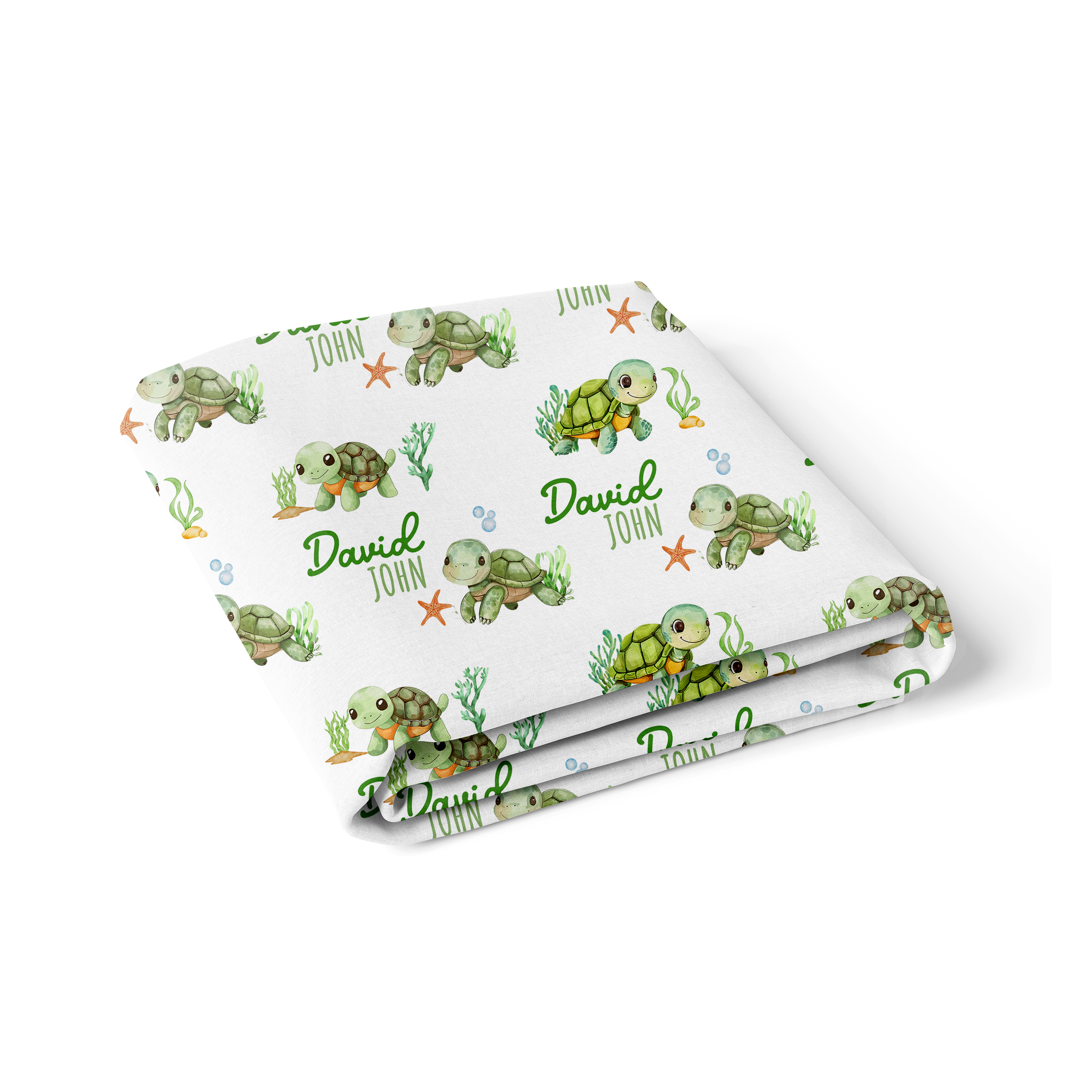 Personalized Crib Sheet in Sea Turtle