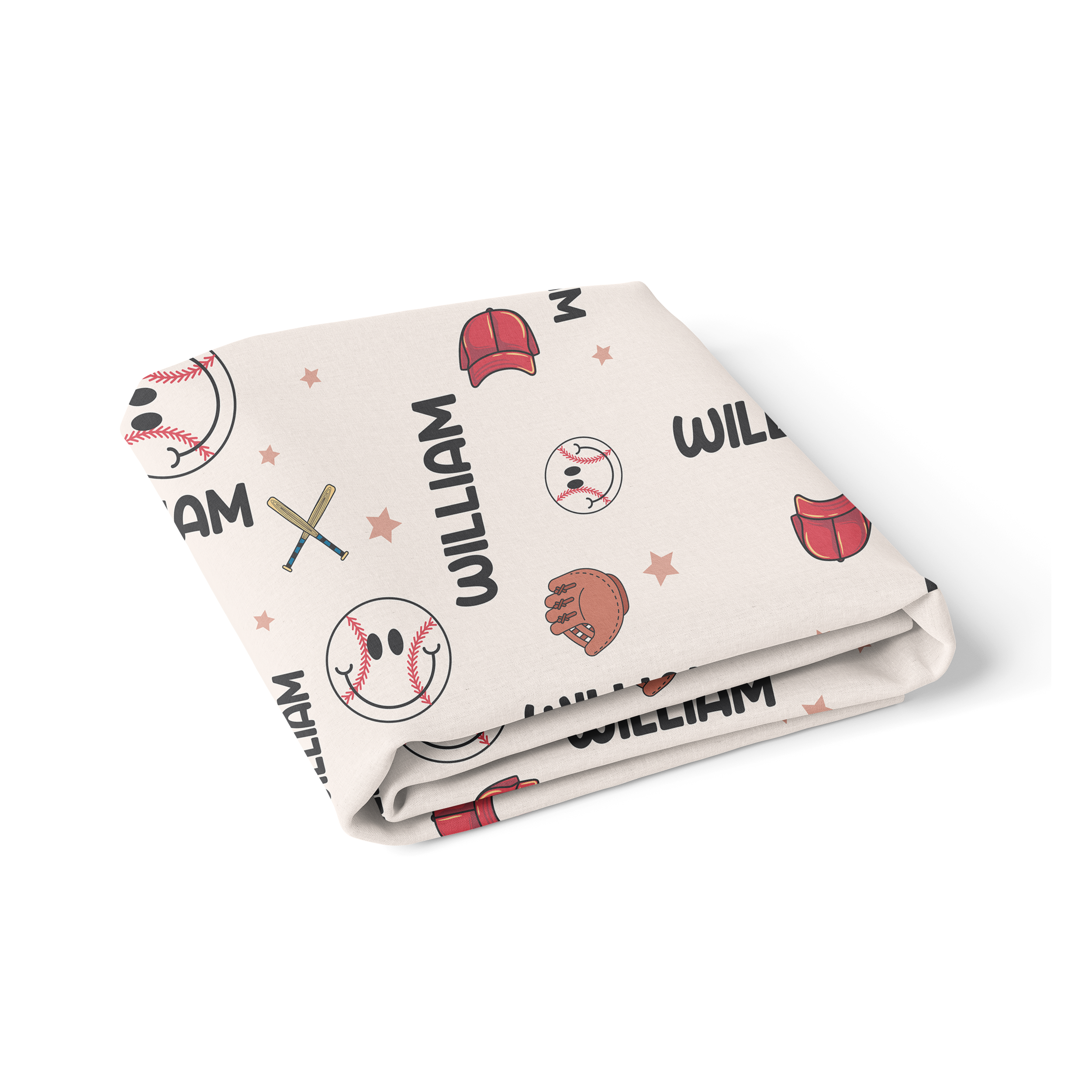 Personalized Crib Sheet in Baseball