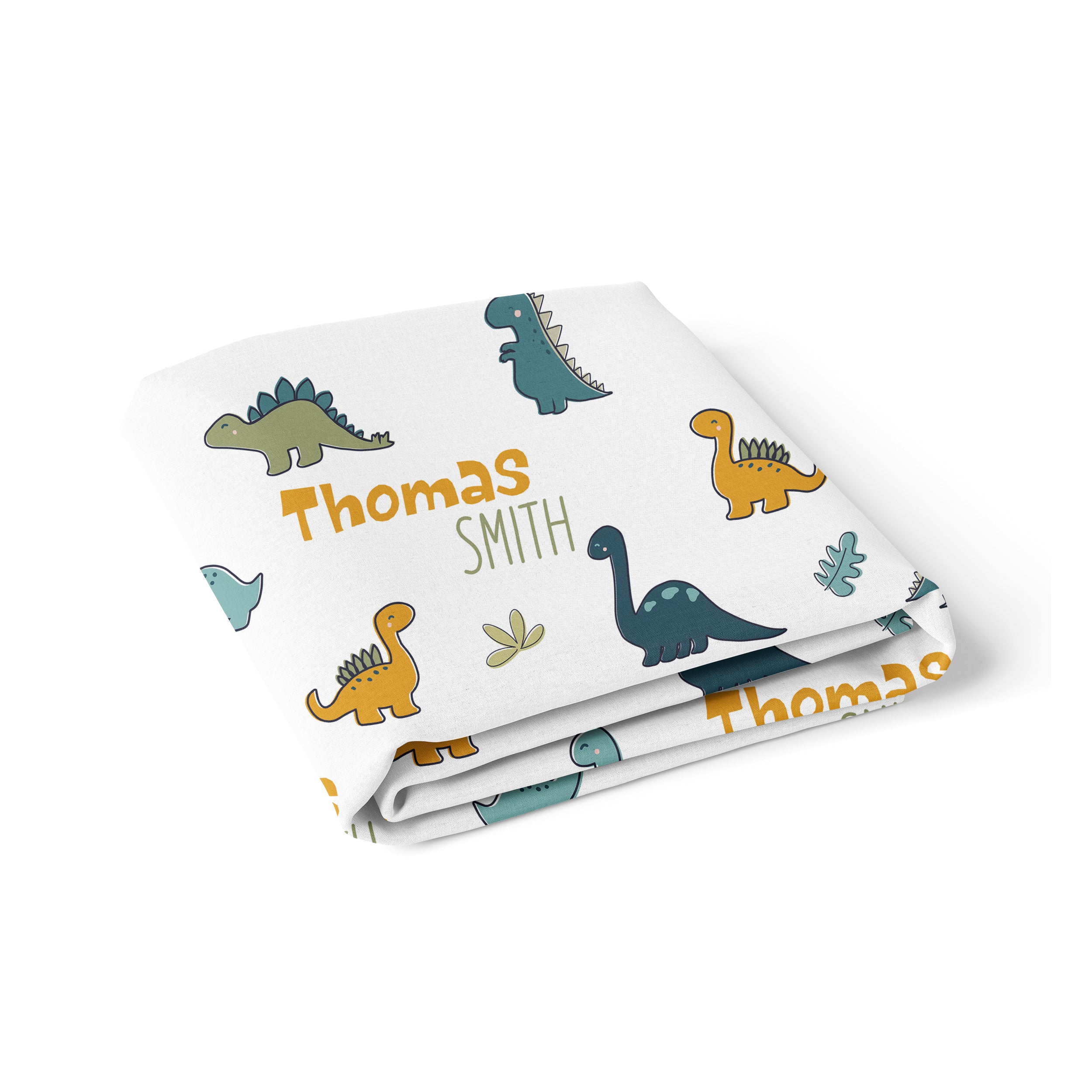 Personalized Crib Sheet in Mini Dinosaur