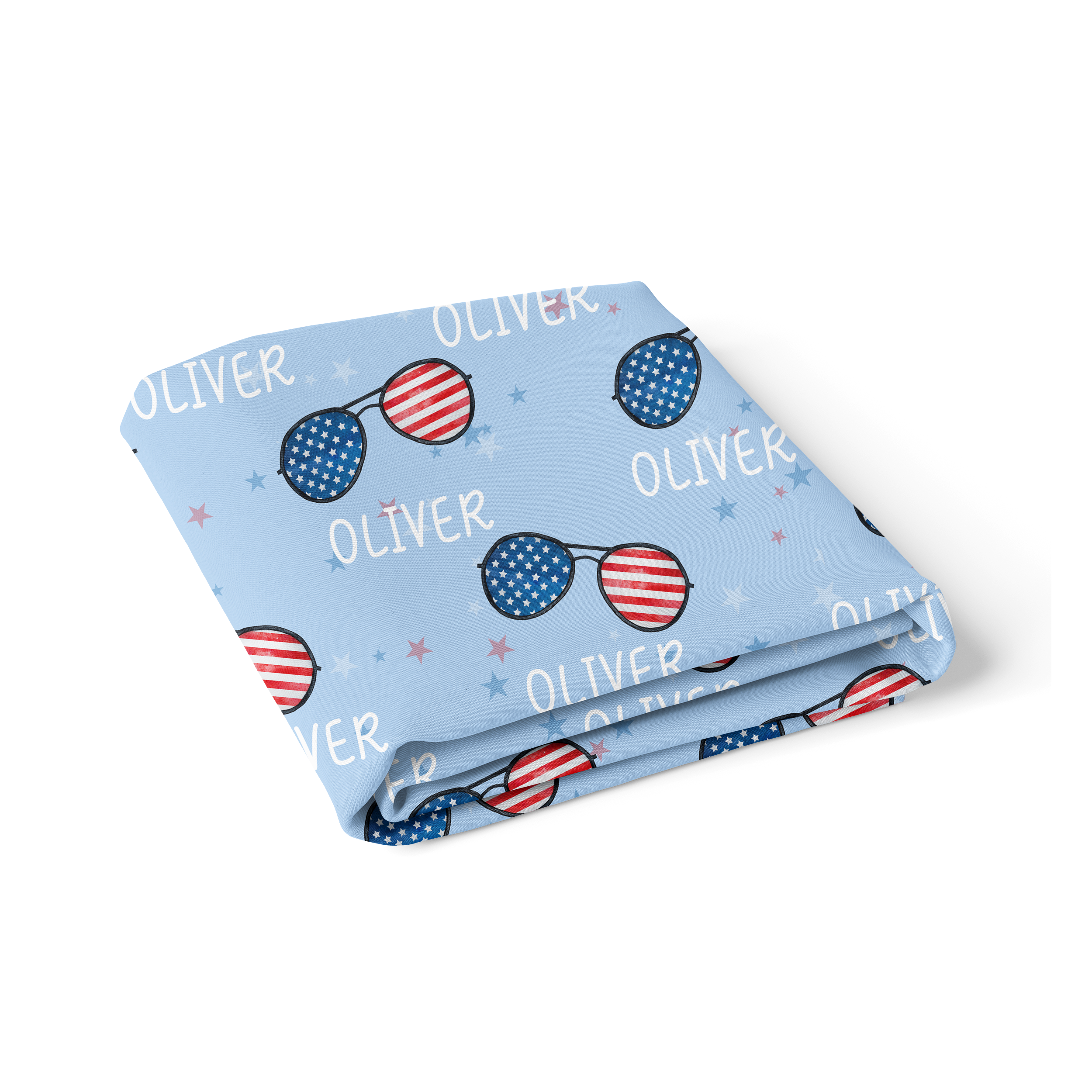 Personalized Crib Sheet in Patriotic