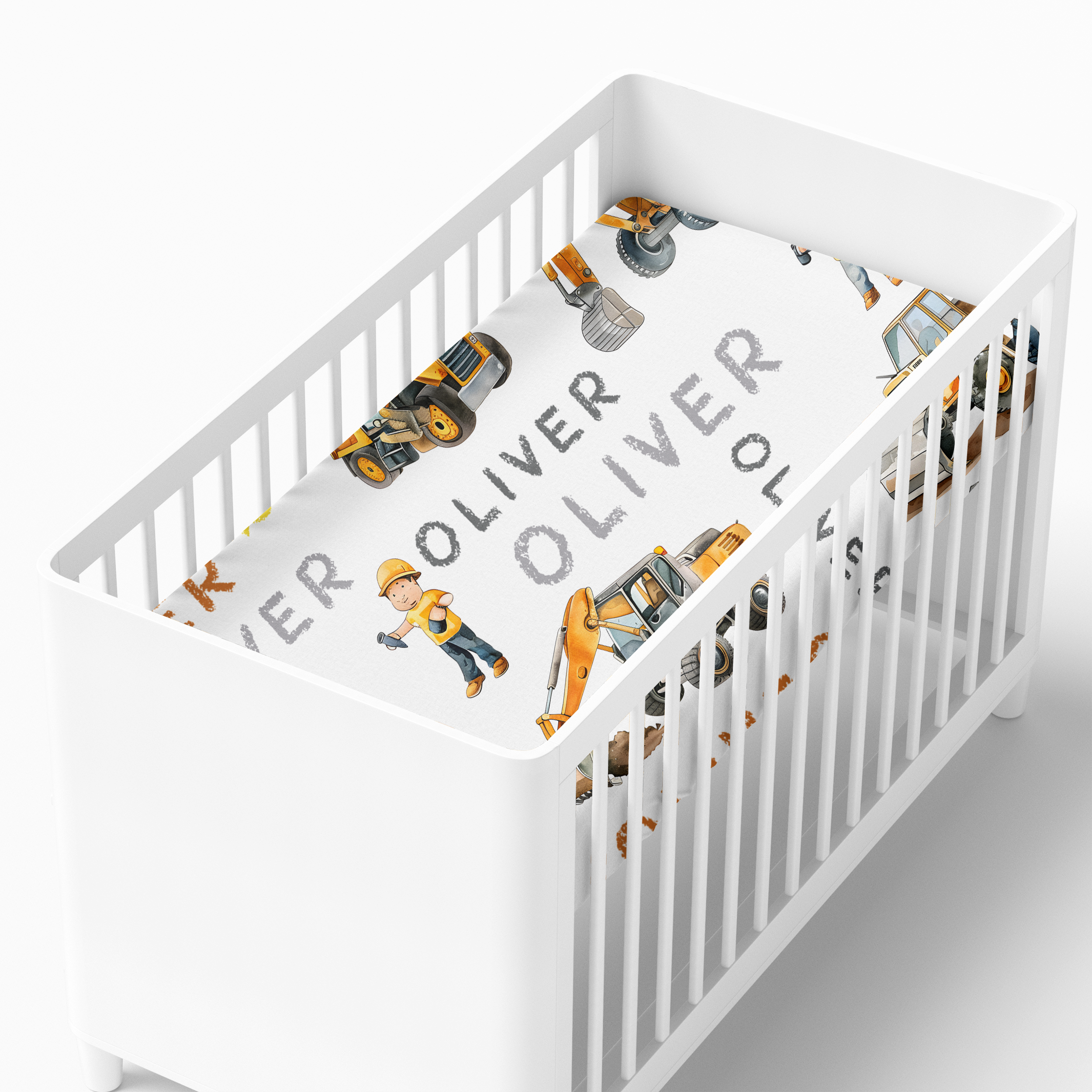 Personalized Crib Sheet in Truck