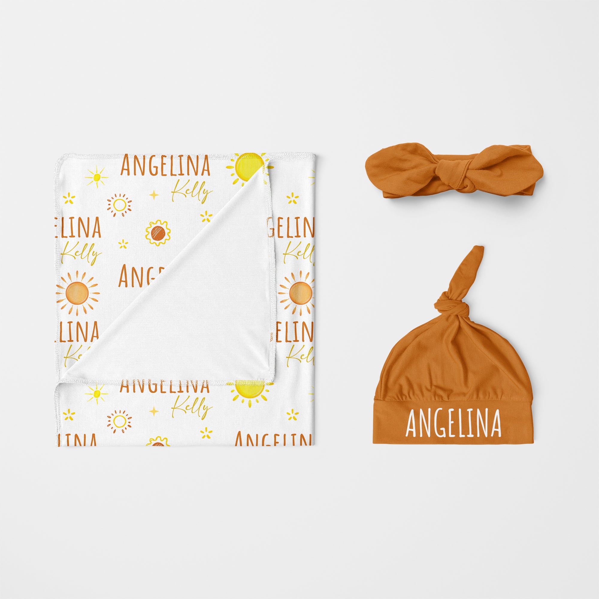 Personalized Swaddle in Sunshine