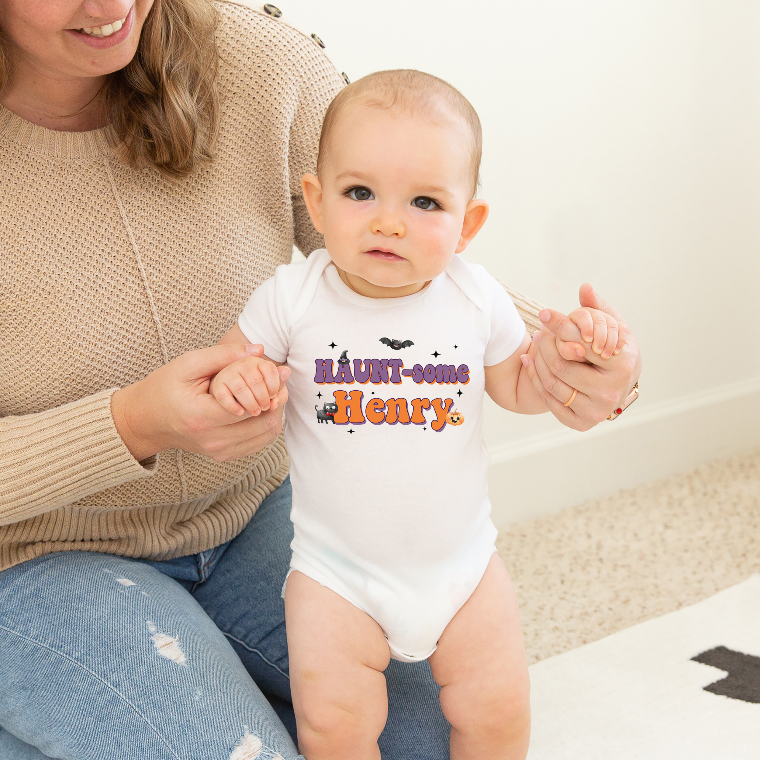 Personalized Graphic Bodysuit in Dress-up Babe