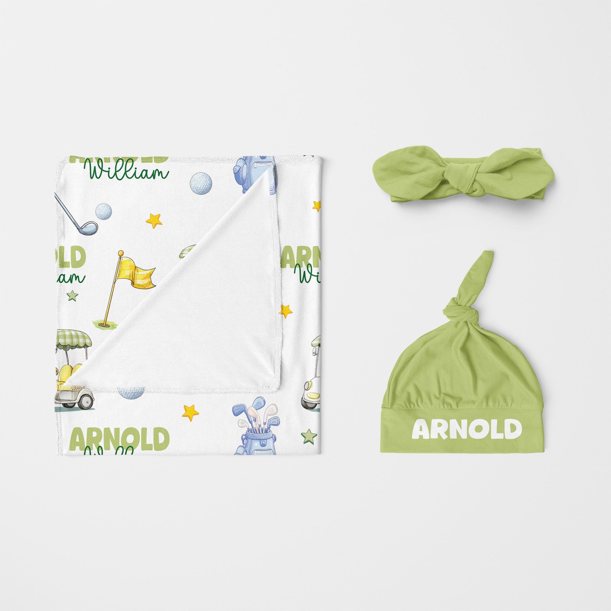 Personalized Swaddle in Country Club Cuties