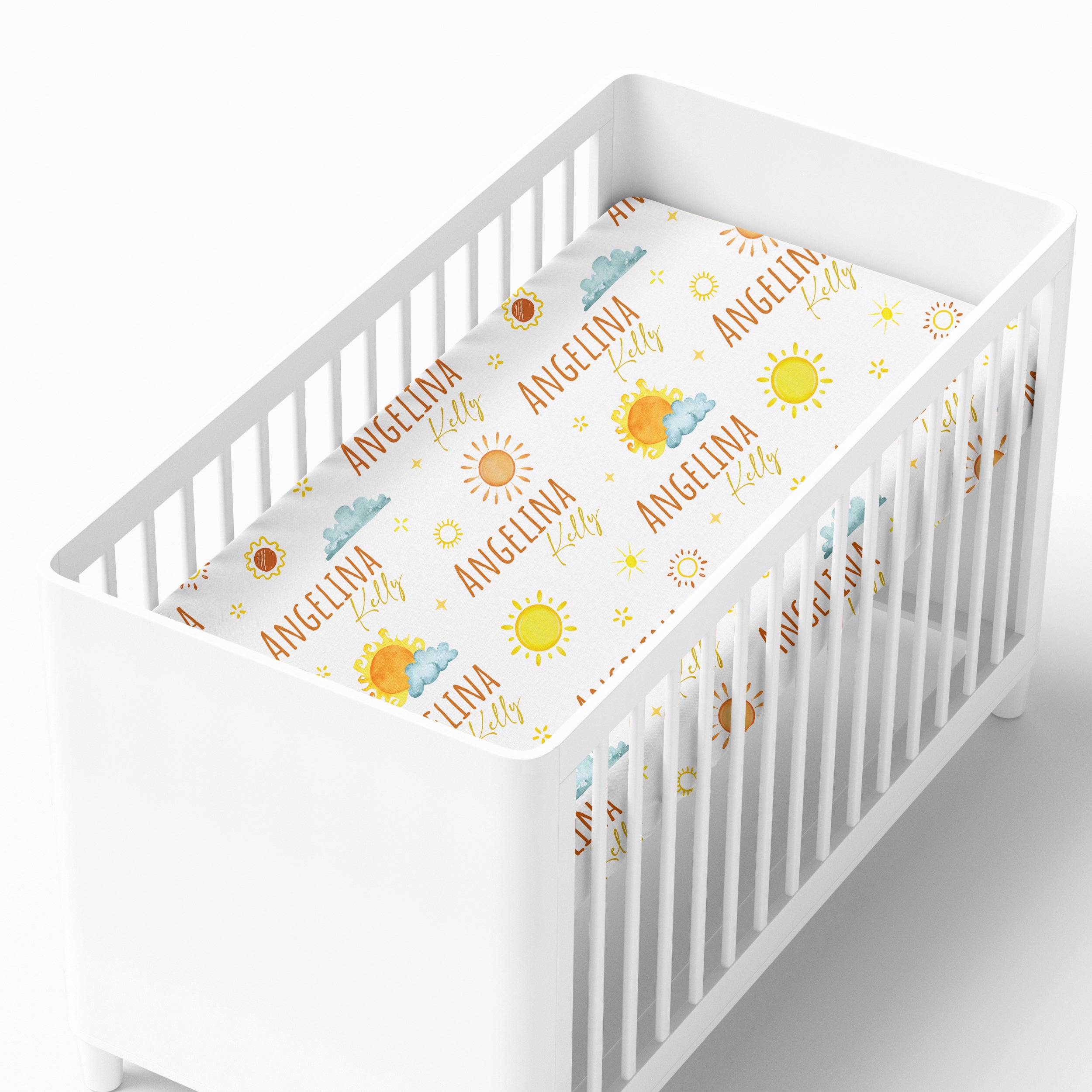 Personalized Crib Sheet in Sunshine