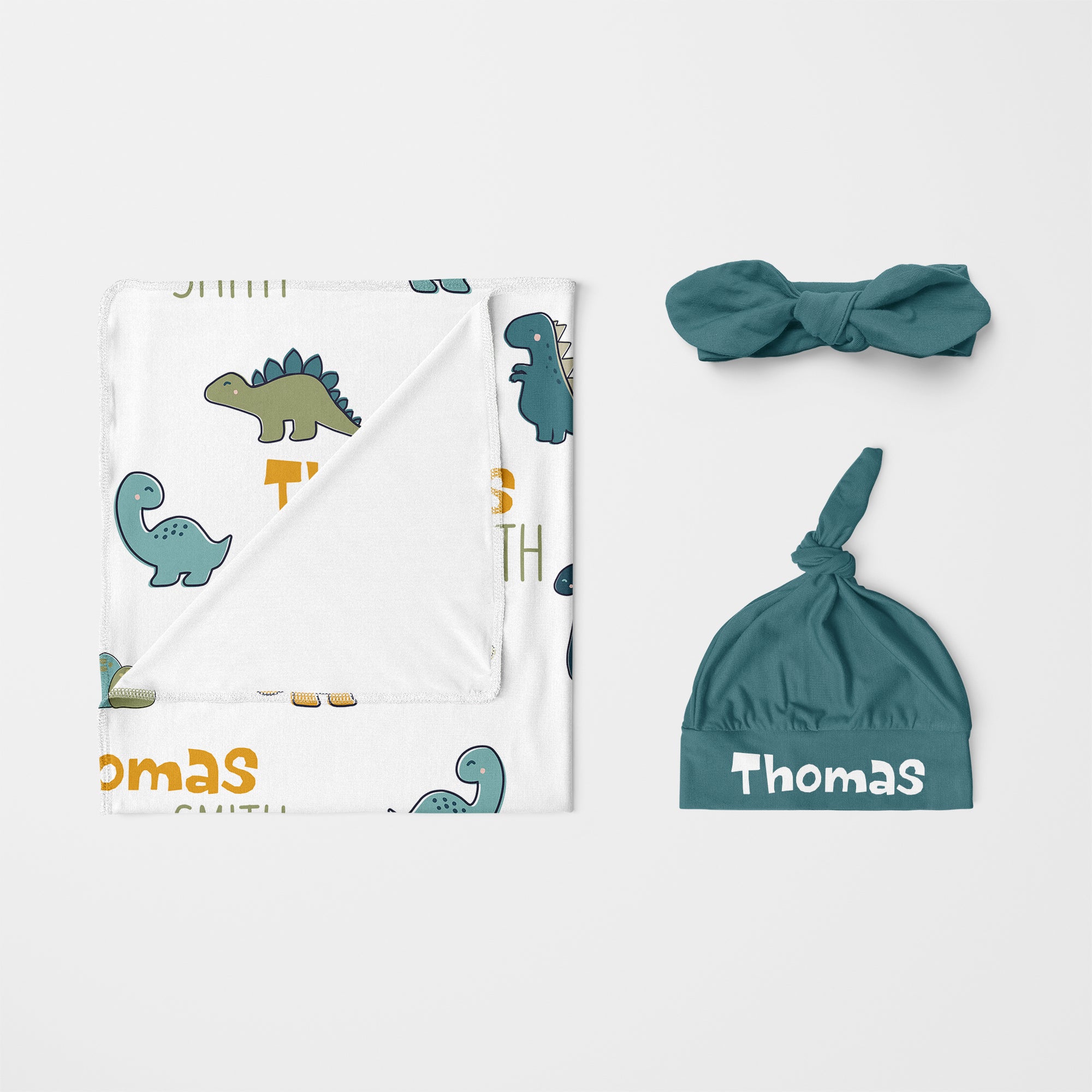 Personalized Swaddle in Mini Dinosaur