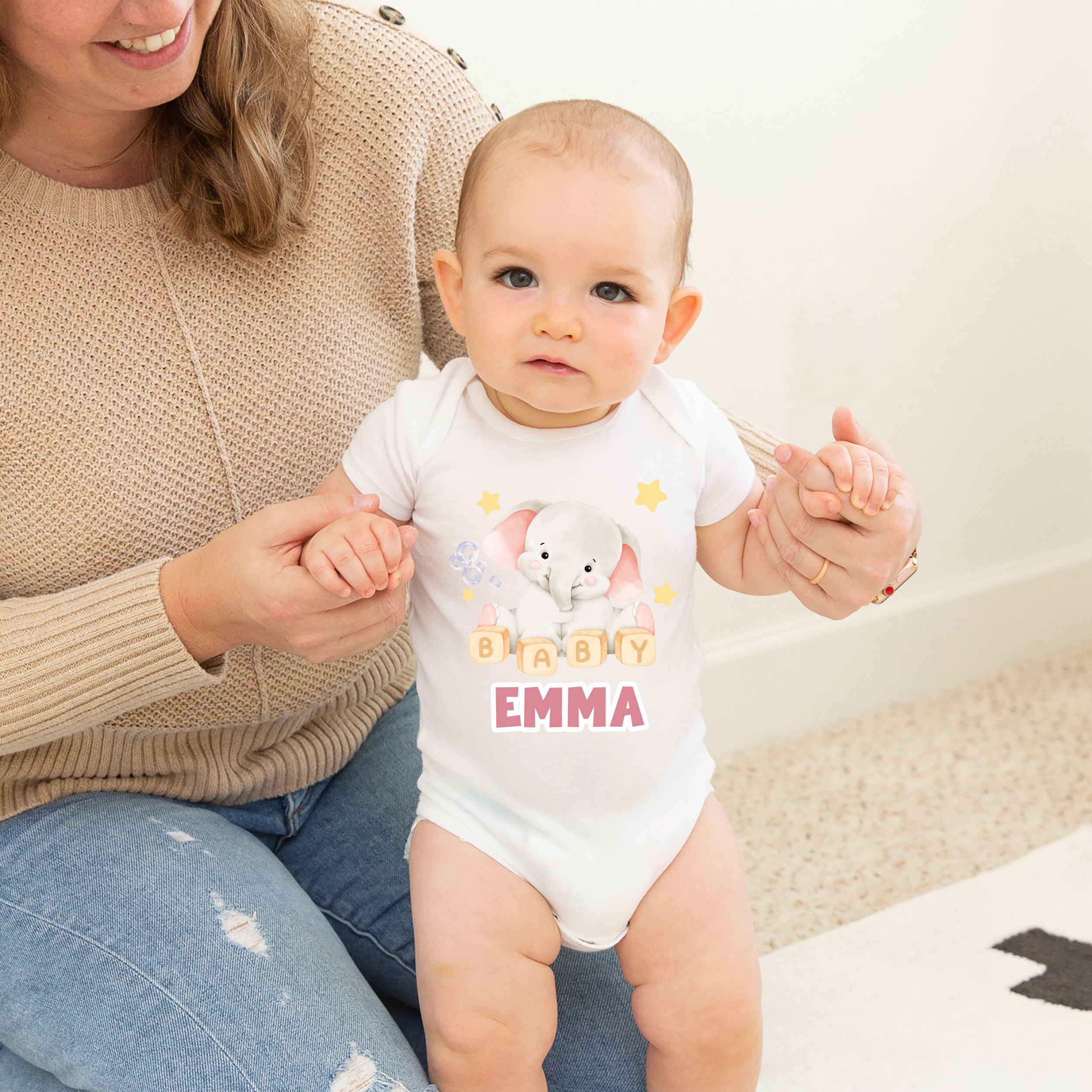 Personalized Graphic Bodysuit in Pink Milk Drunk
