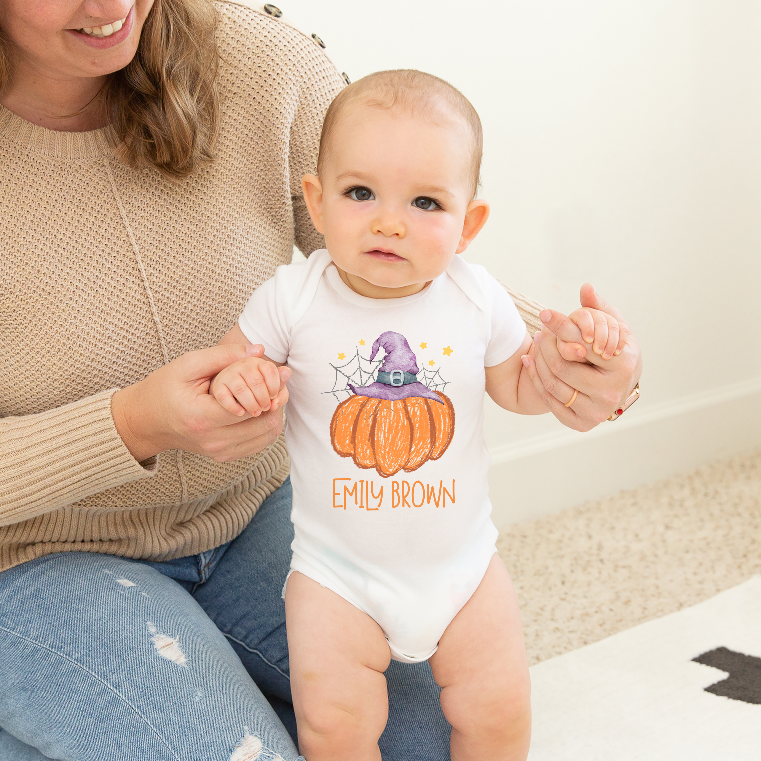 Personalized Graphic Bodysuit in Little Pumpkin