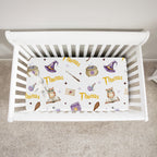 Personalized Crib Sheet in Wizard School