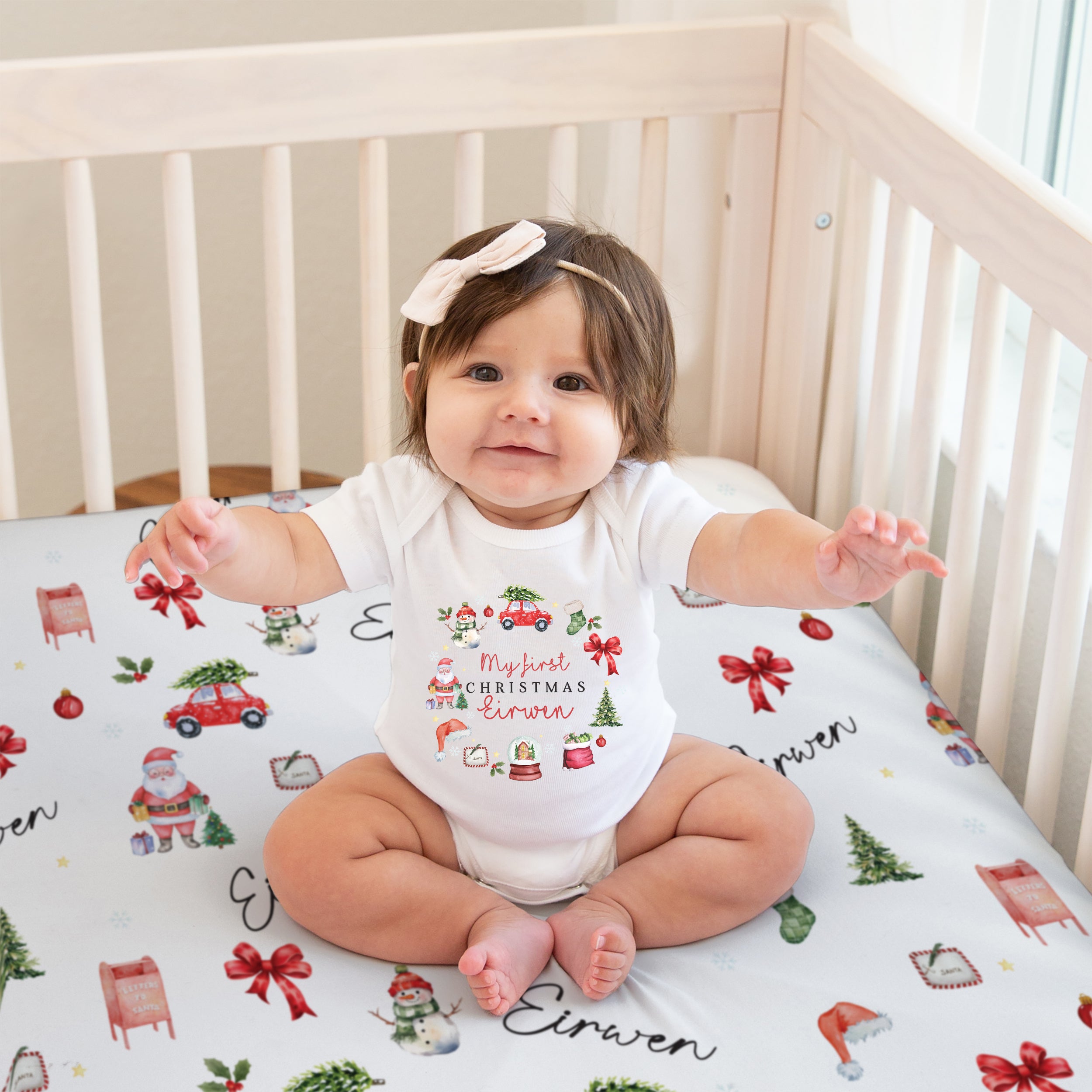 Personalized Graphic Bodysuit in My 1st Christmas