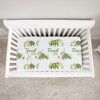 Personalized Crib Sheet in Sea Turtle