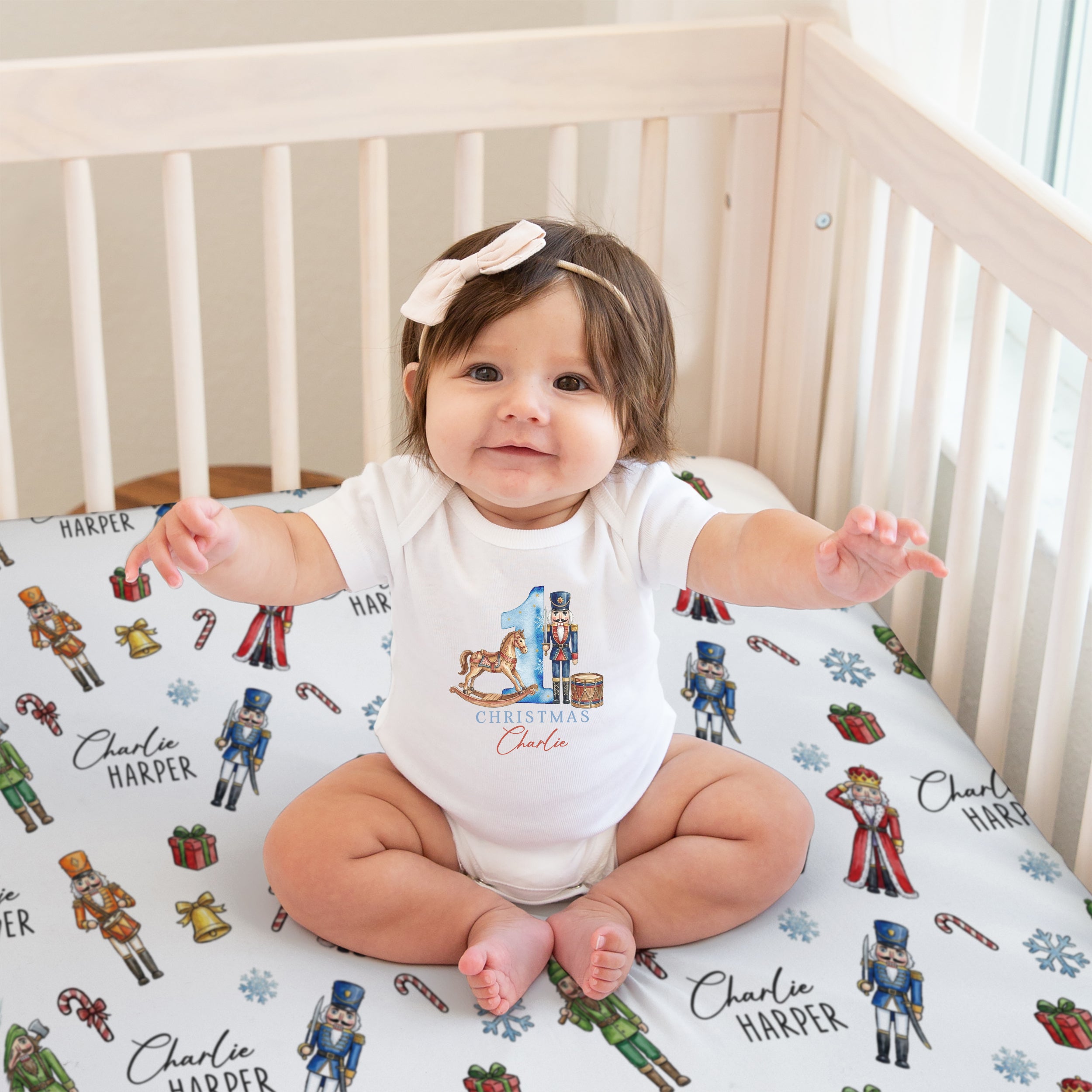 Personalized Bodysuit in 1st Christmas