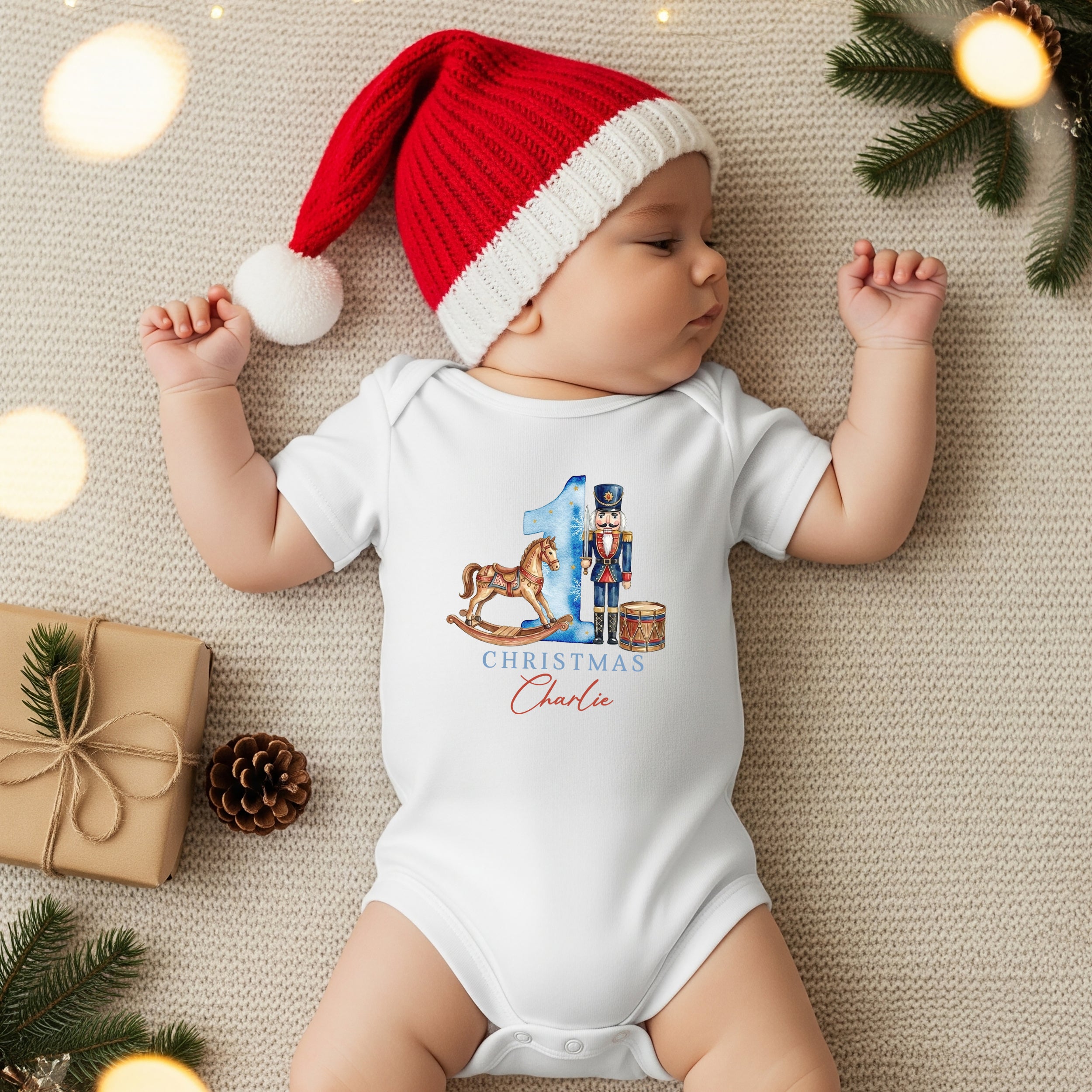 Personalized Bodysuit in 1st Christmas