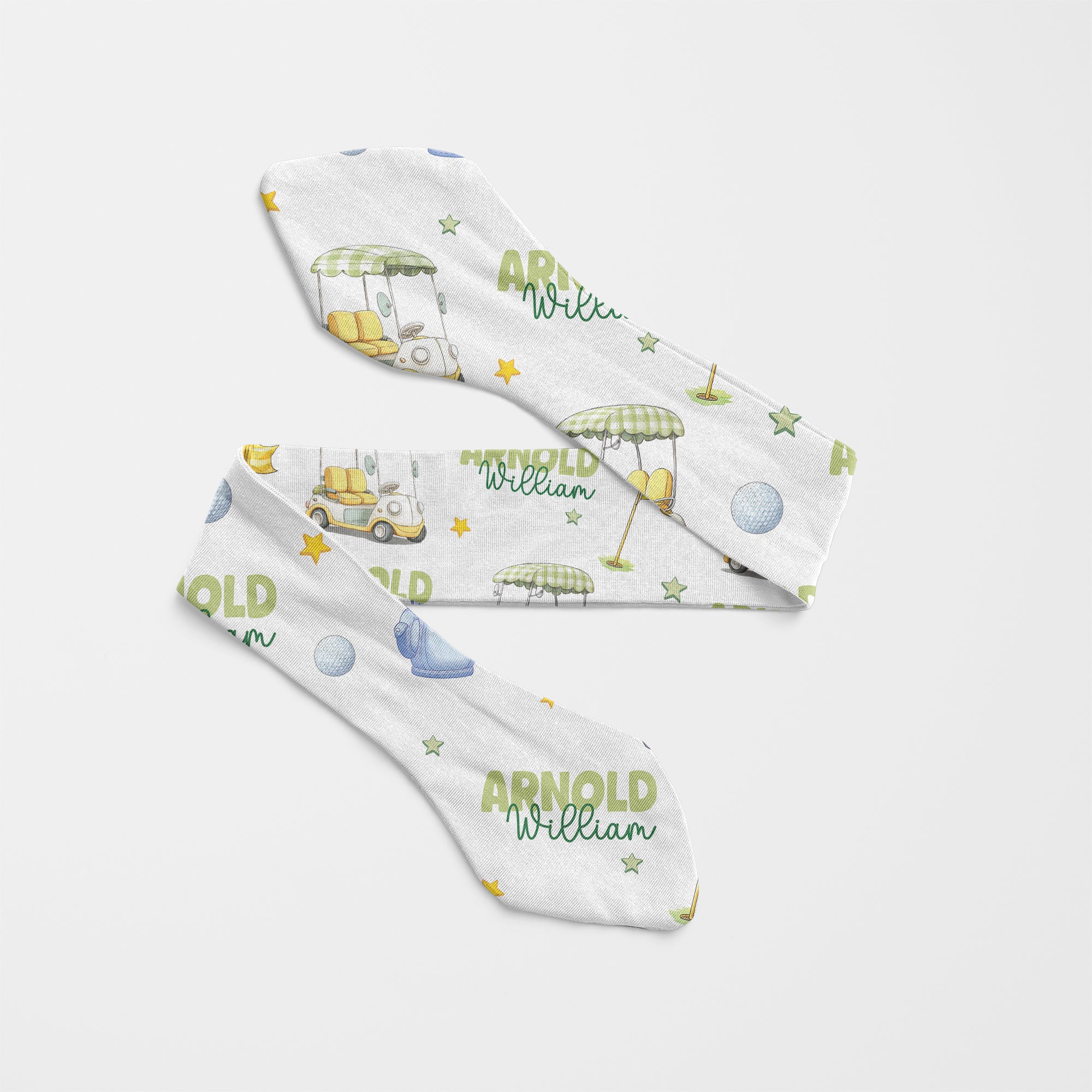 Personalized Knotted Headband in Country Club Cuties