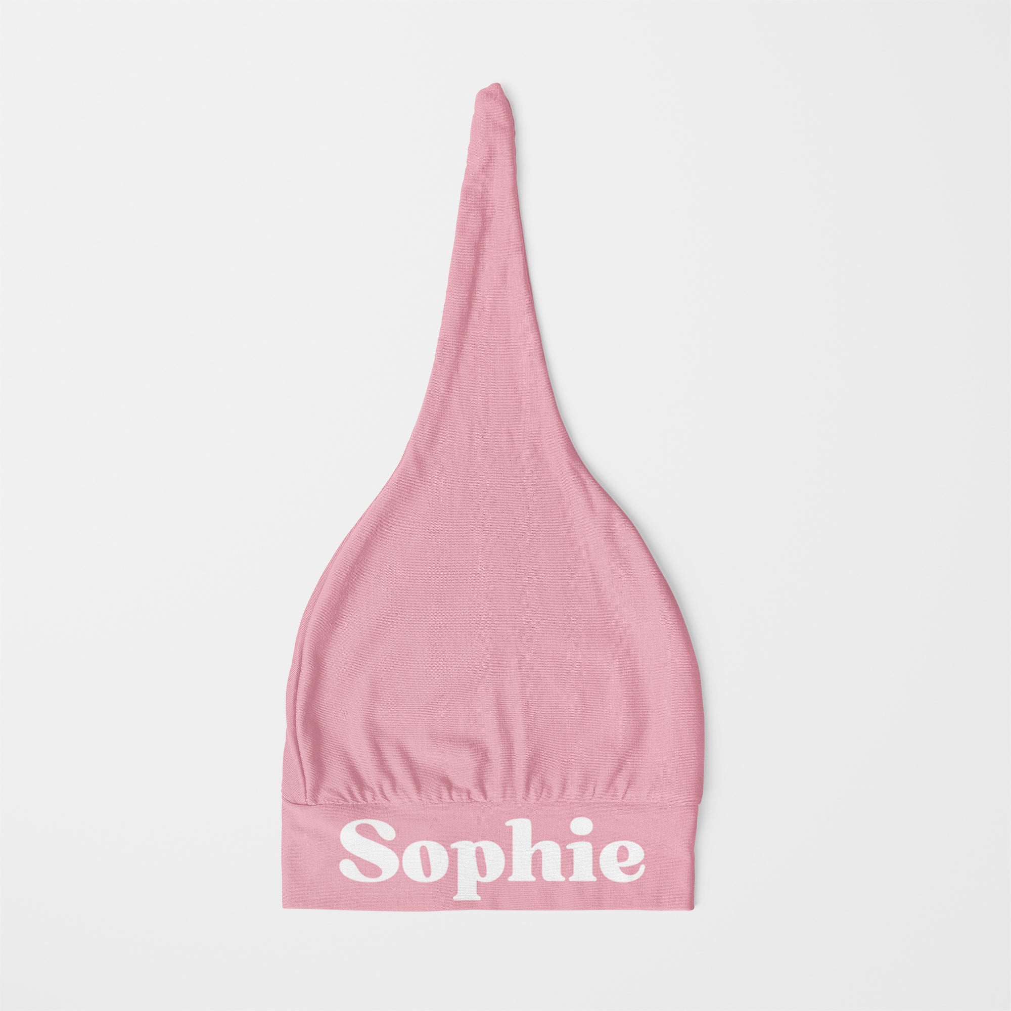 Personalized Knotted Hat in Rose Petal