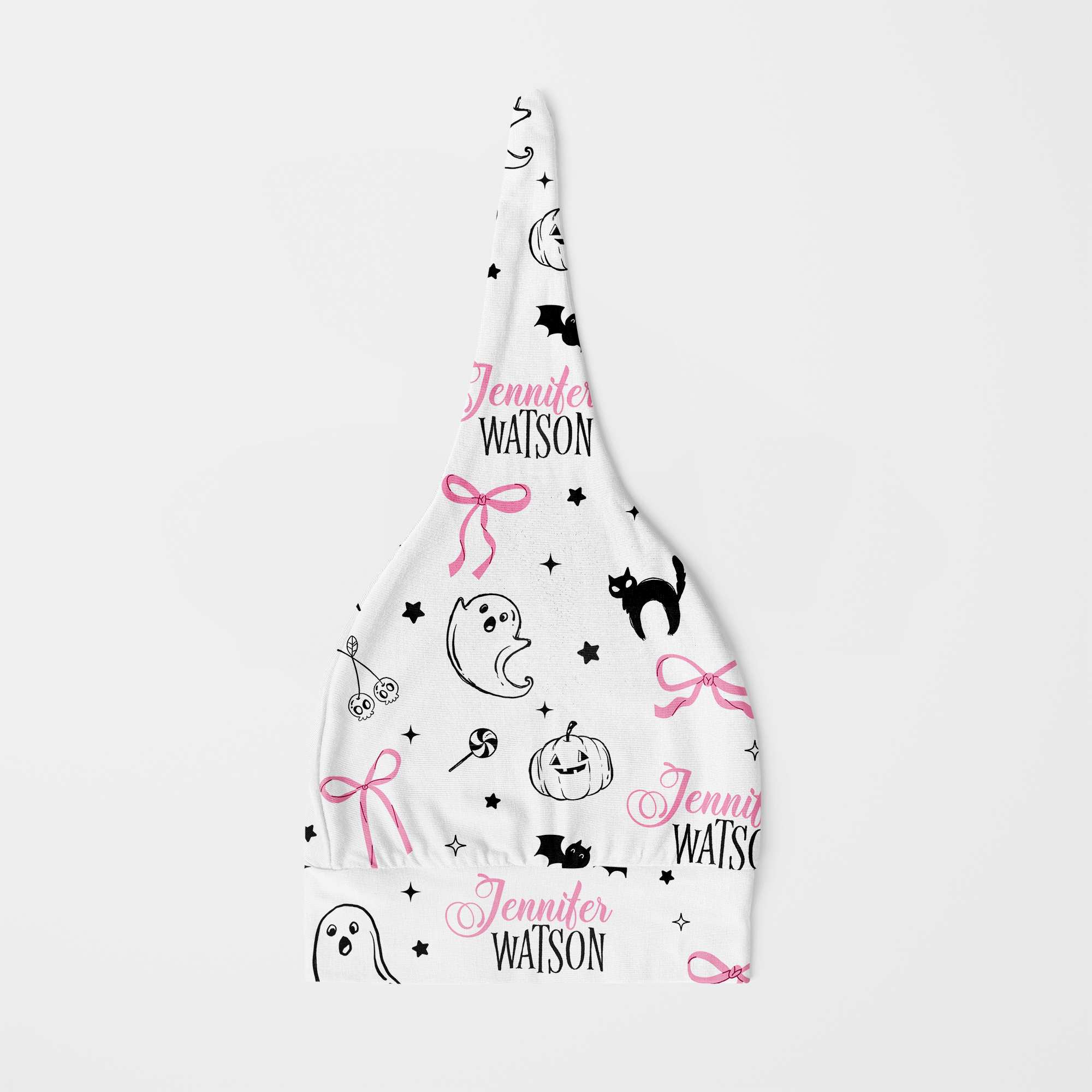 Personalized Knotted Hat in Boo Babes