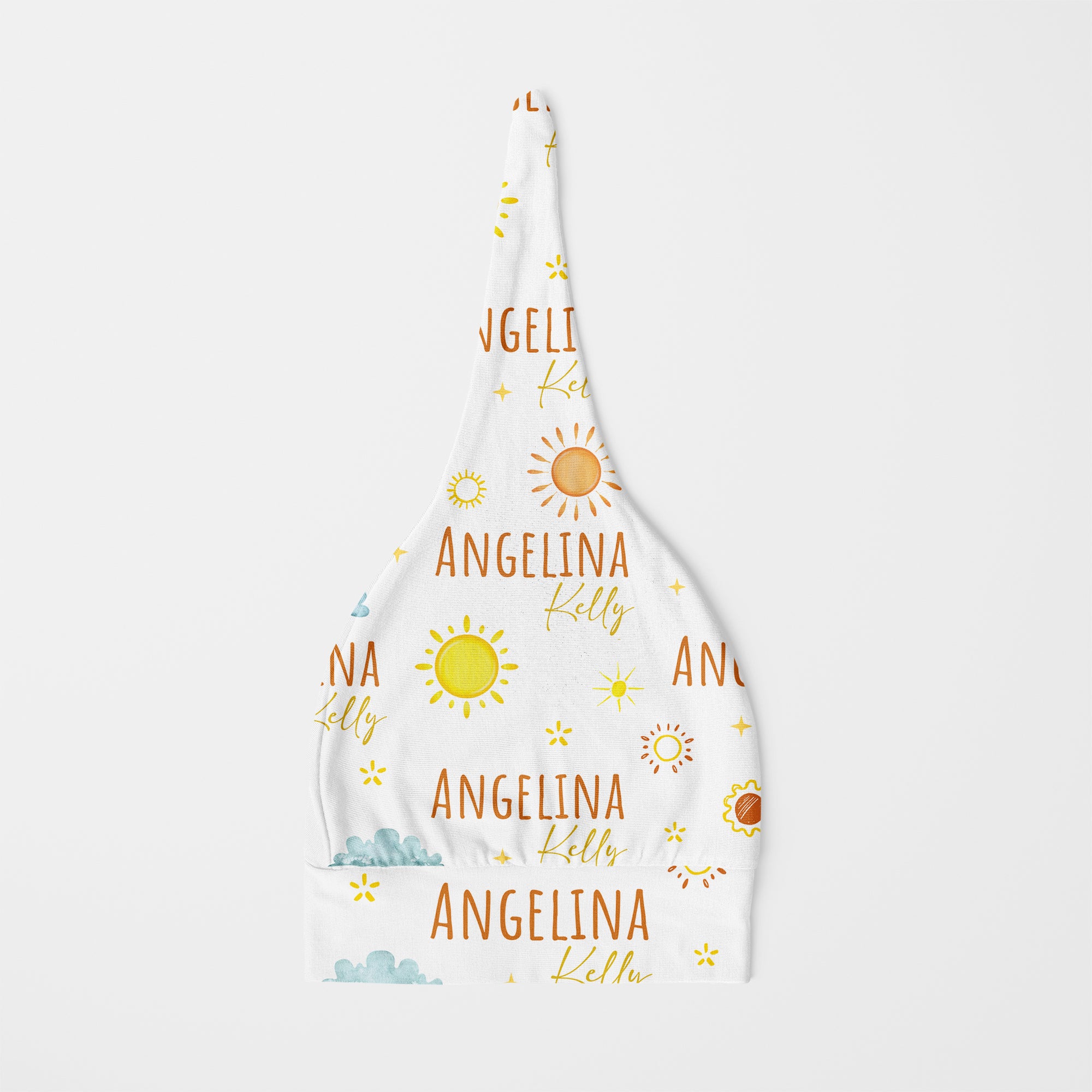 Personalized Knotted Hat in Sunshine