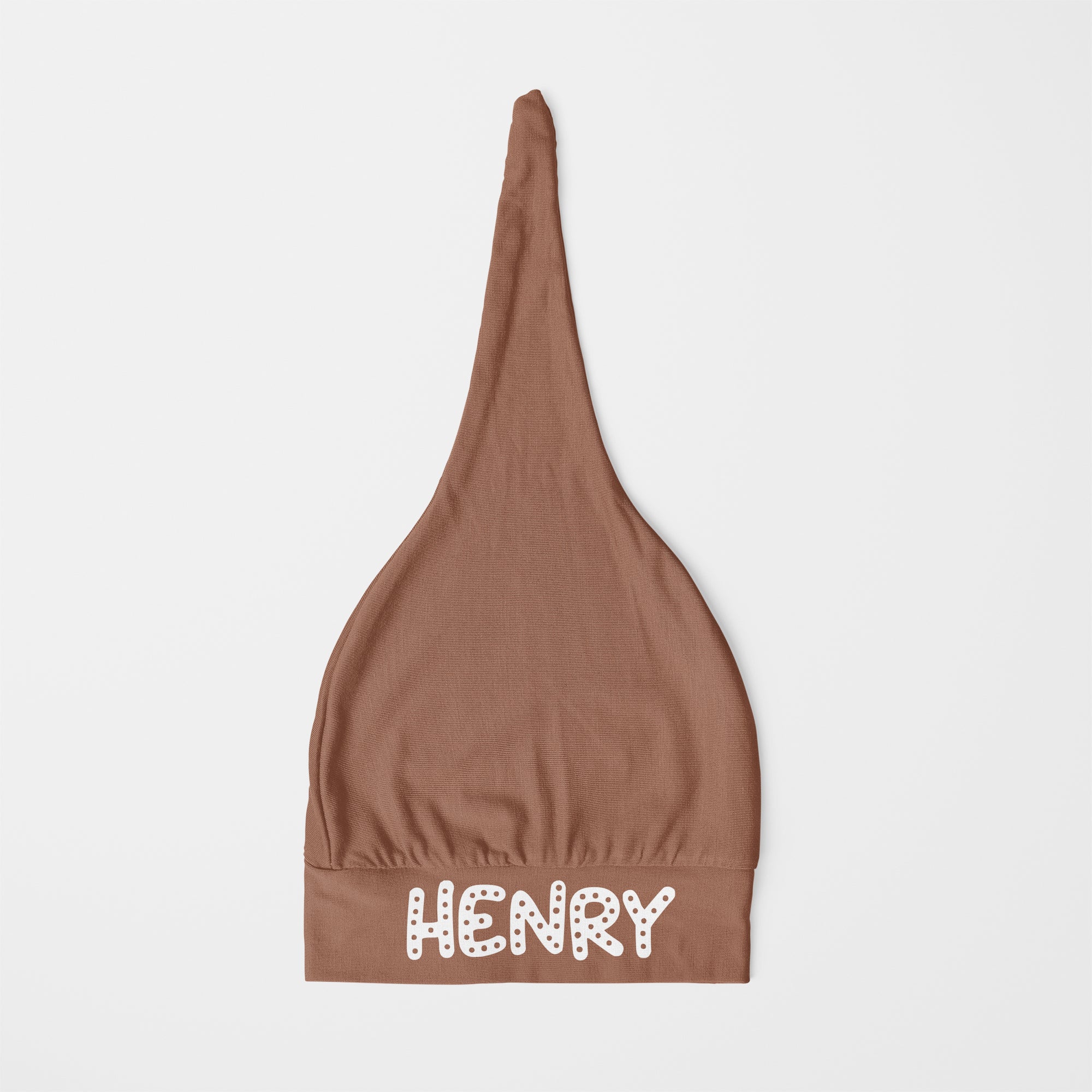 Personalized Knotted Hat in Biscuit