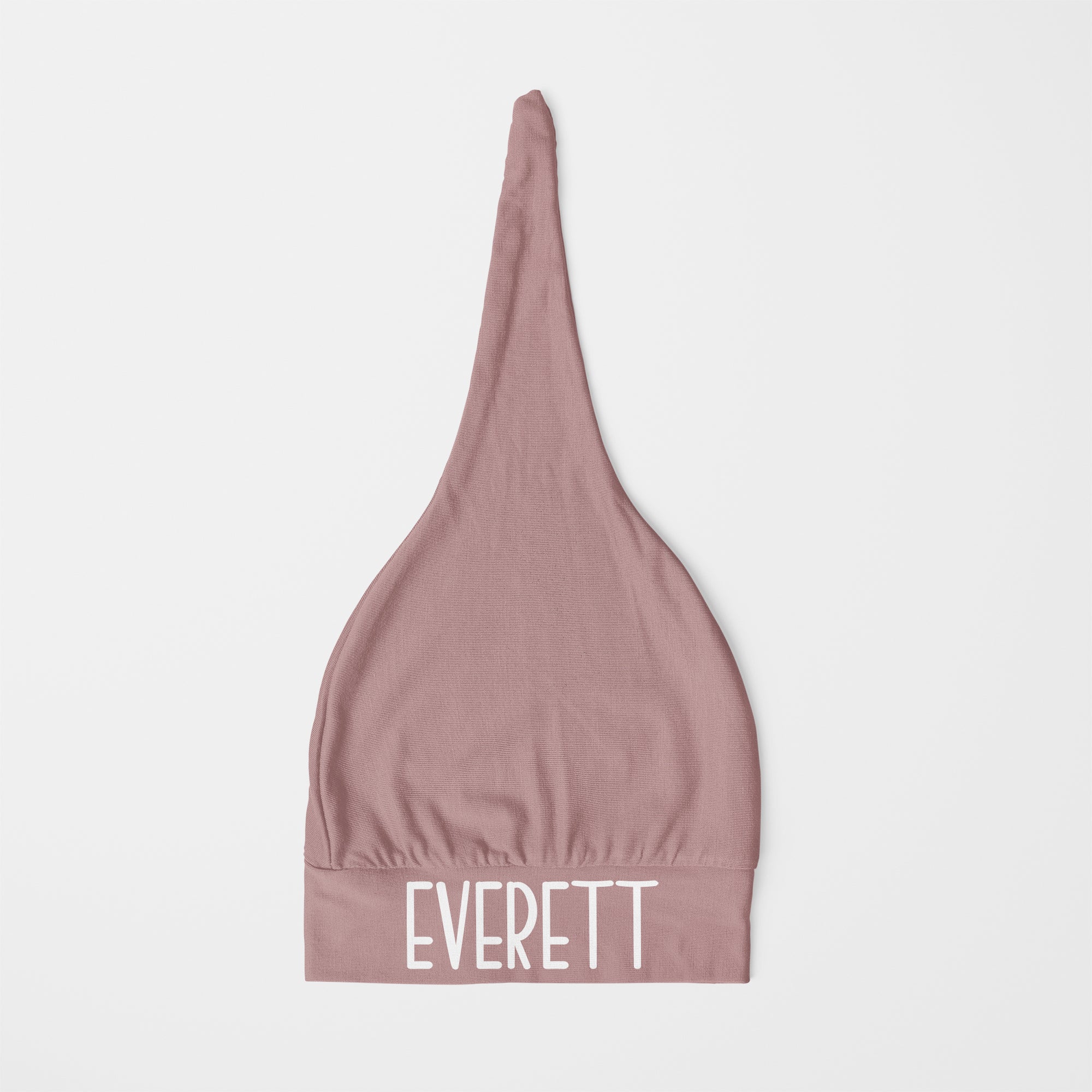 Personalized Knotted Hat in Mauve