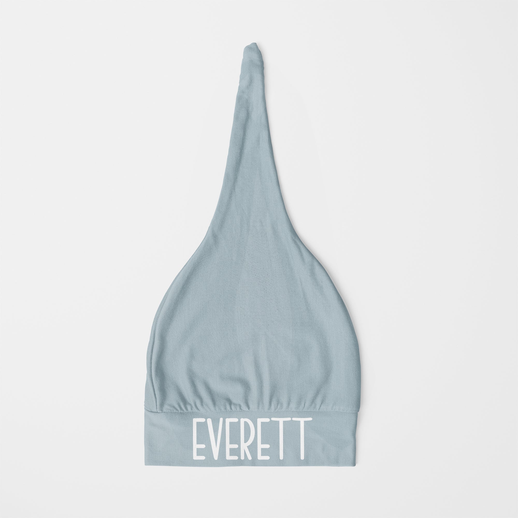 Personalized Knotted Hat in Light Dutty Blue