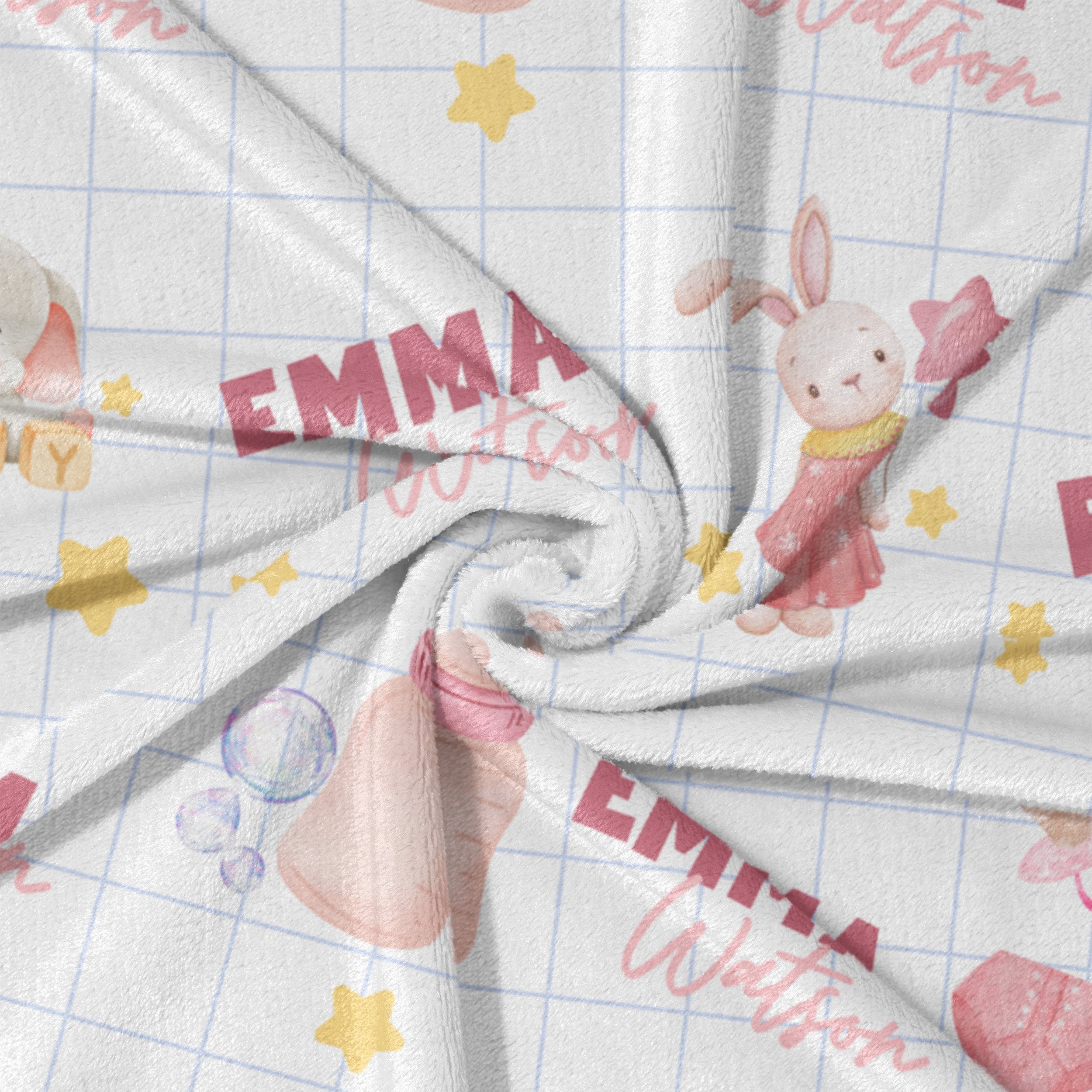 Personalized Blanket in Pink Milk Drunk