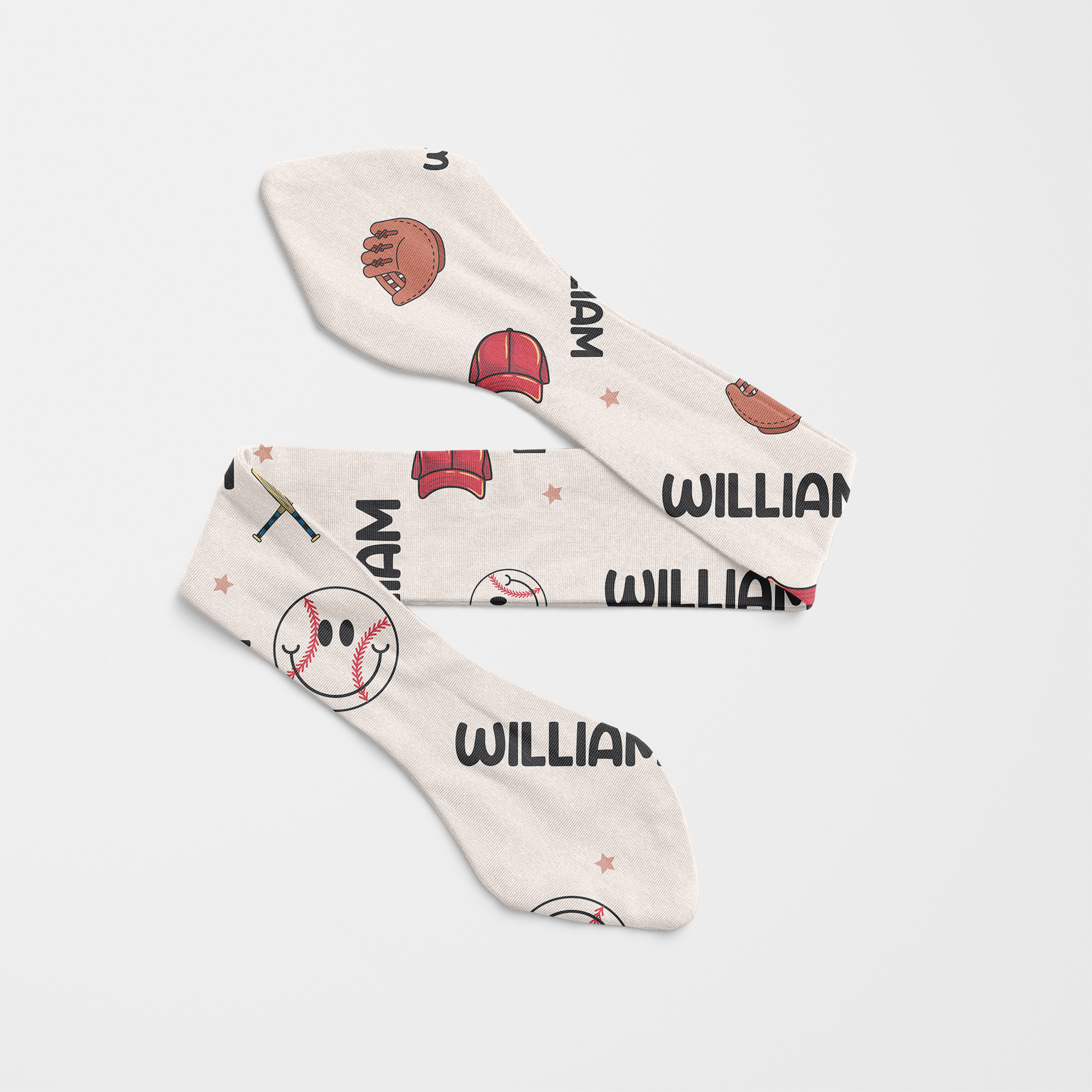 Personalized Knotted Headband in Baseball