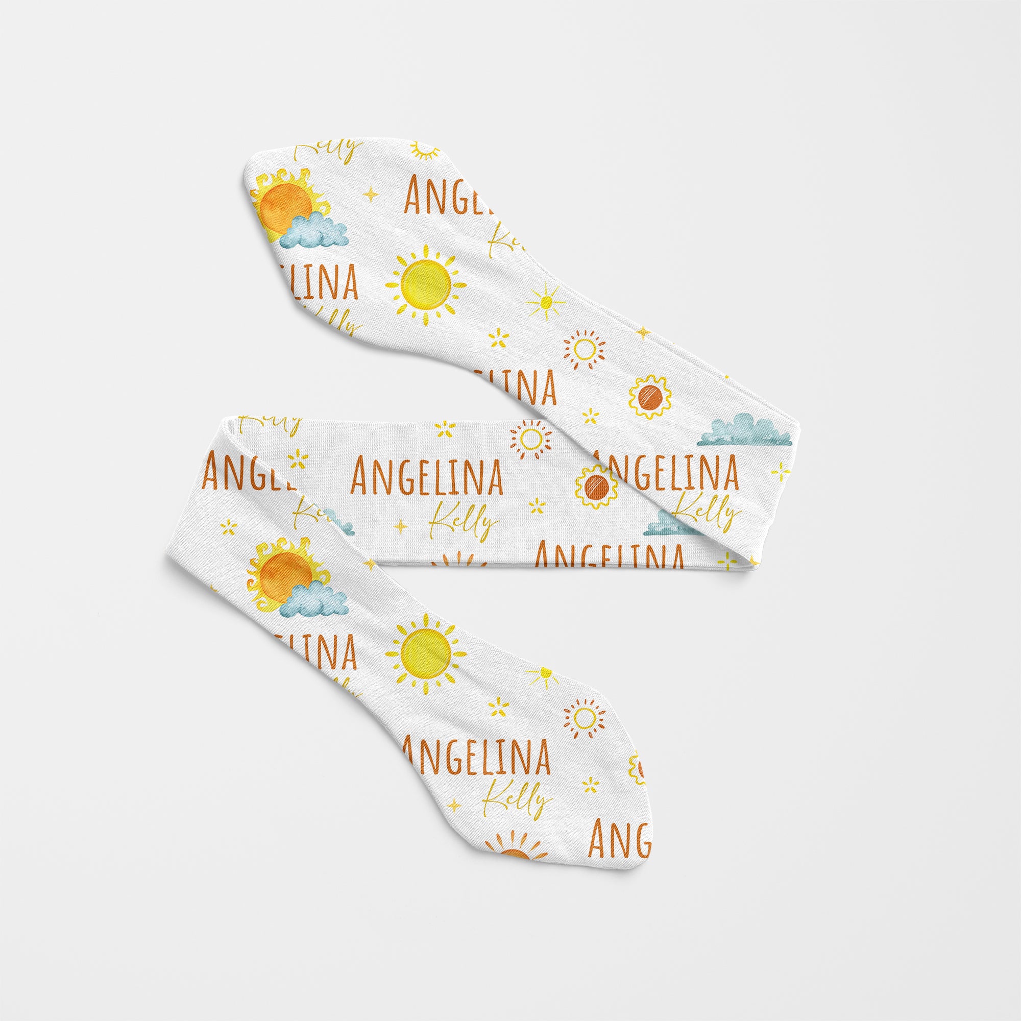 Personalized Knotted Headband in Sunshine