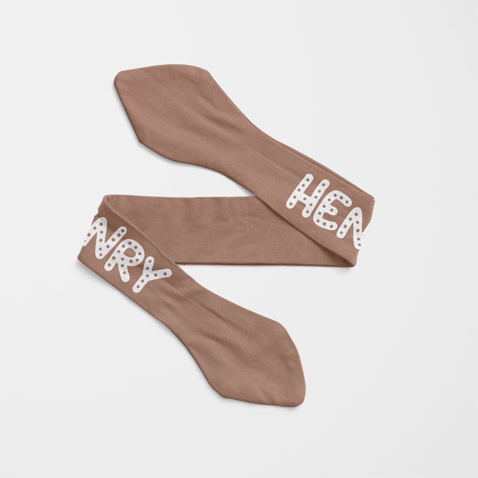 Personalized Knotted Headband in Biscuit