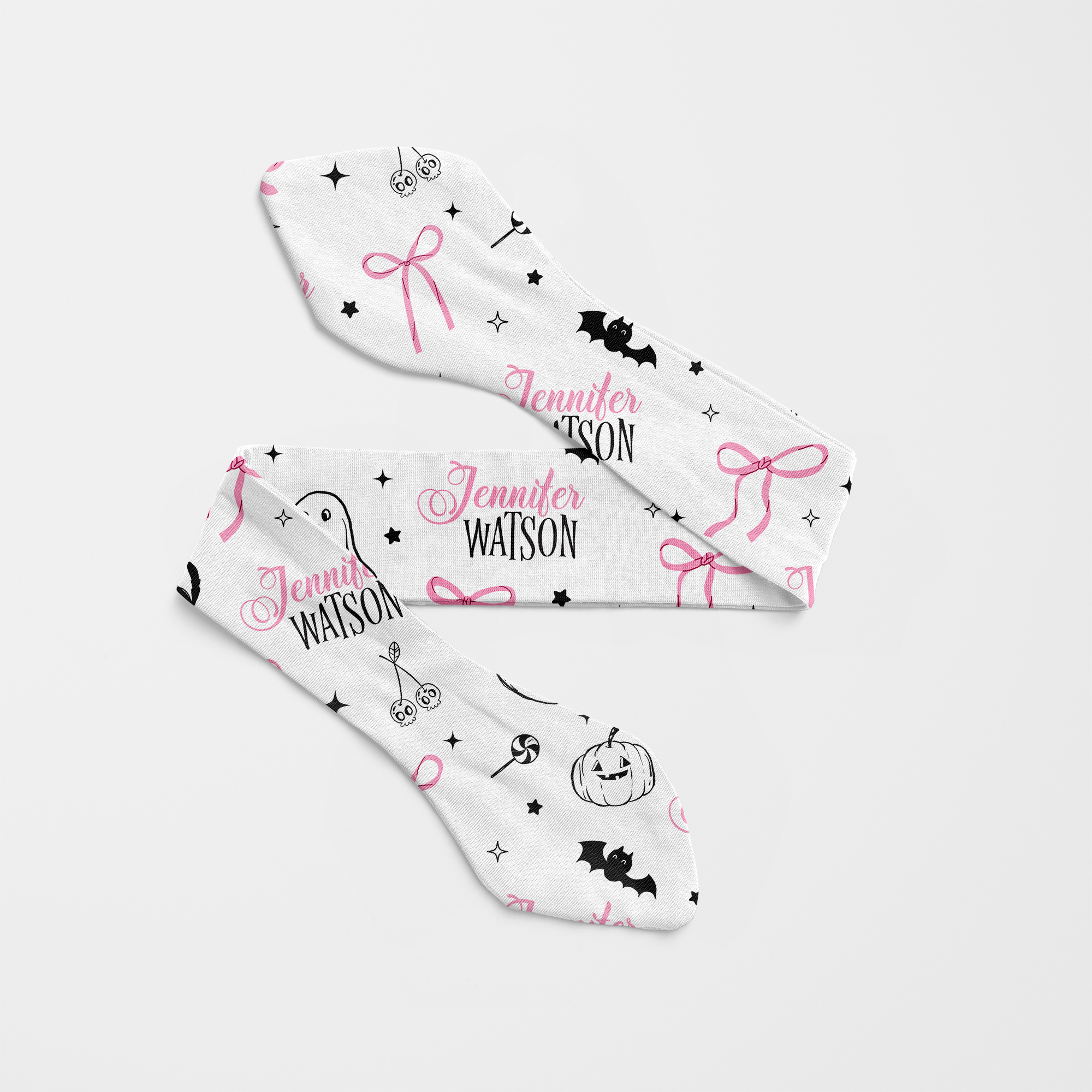 Personalized Knotted Headband in Boo Babes