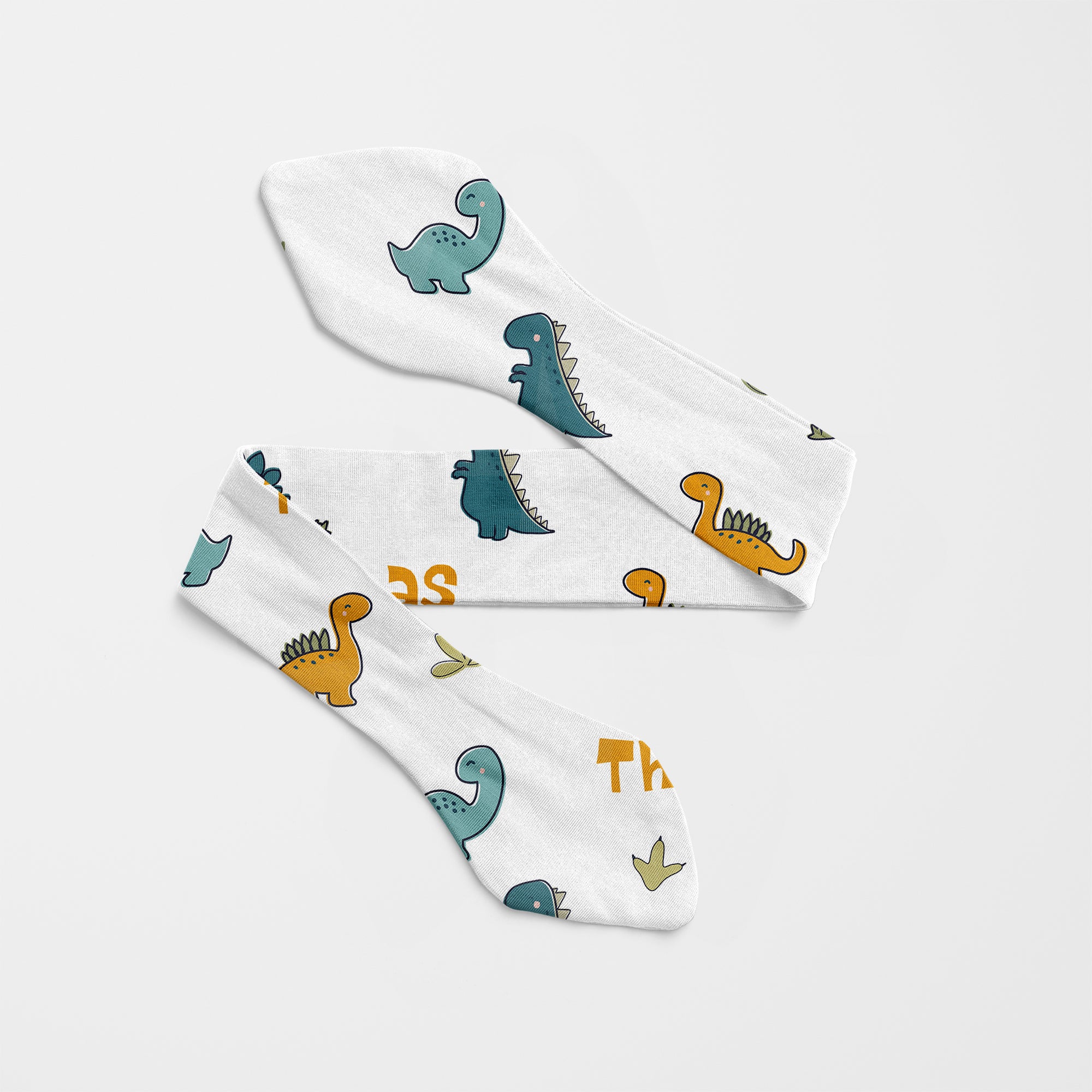 Personalized Knotted Headband in Mini Dinosaur