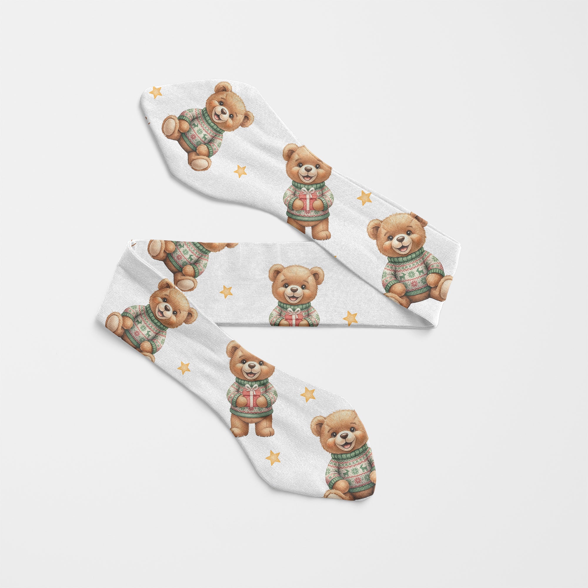 Personalized Knotted Headband in Cozy Bear